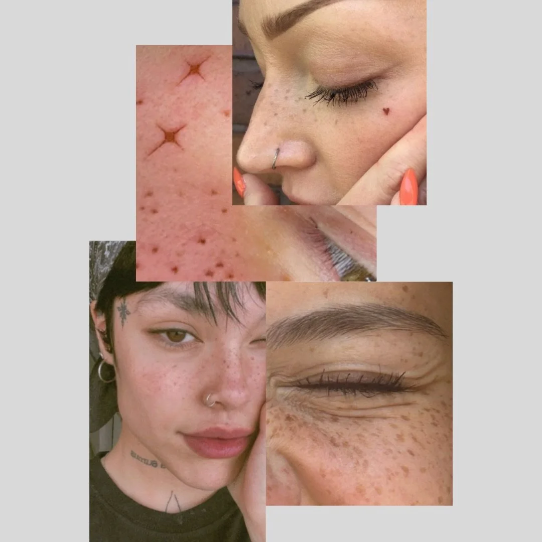 December promo 
-
You made it to the end, baddie <3
.
Let&rsquo;s celebrate with hyper realistic, soft, natural looking &ldquo;born this way&rdquo; freckles and beauty spots 
.
Discounted rates for this month only. 
.
DM to book x