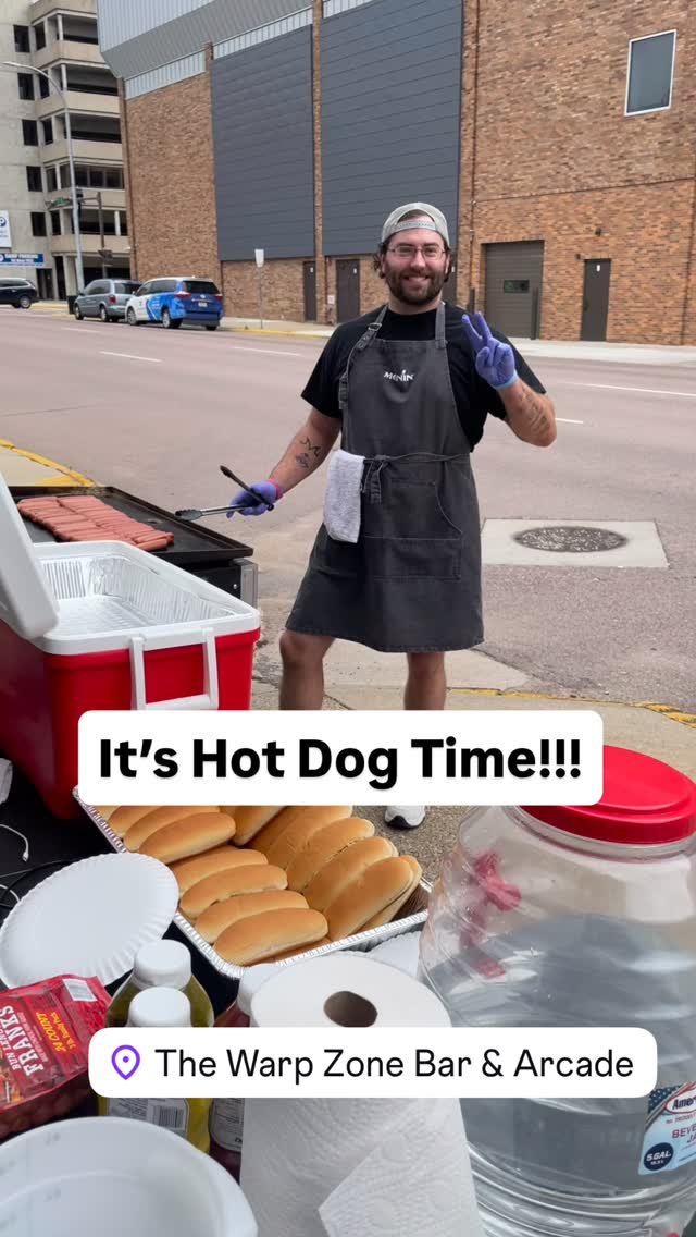 Warp zone customers get a free hot dog AND it’s free play Wednesday