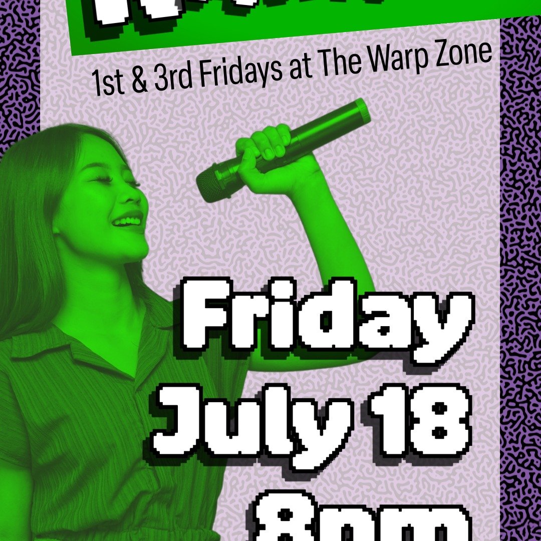 Gage is stepping out from behind the bar to hot karaoke tonight! The fun starts at 8.
#SiouxCityEvents #SiouxCityNightlife #DowntownSiouxCity #IowaNights #MidwestNightlife #BarAndArcade #OnlyAtTheWarpZone #KaraokeNight #LiveYourPopStarDream #SingYo