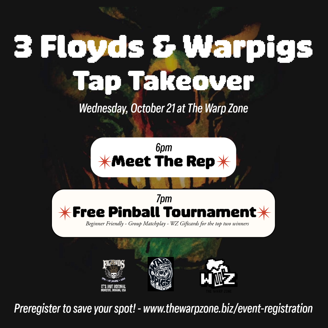 3 Floyds/Warpigs Tap Takeover &amp; Pinball Tournament