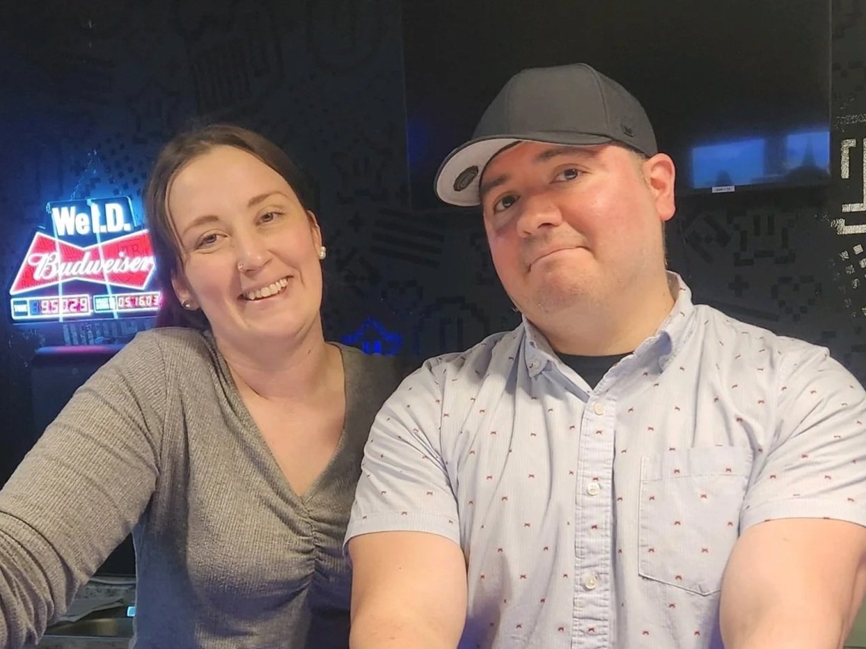 owners chris and lindie at The Warp Zone Sioux City
