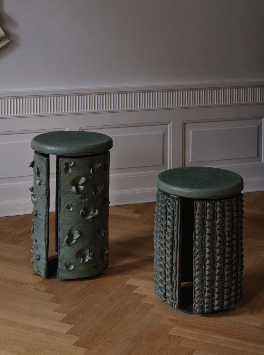 WOVEN CERAMIC SIDE TABELS by Sarah Nedovic