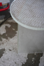 ERIDU Textured Glass Side Tables