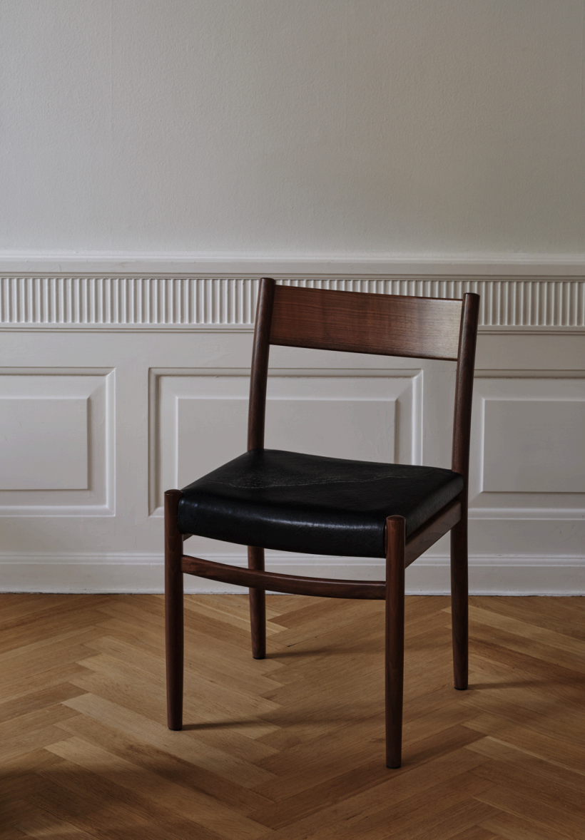 CRAFTED DINING CHAIR Designed by Made by Morgen + Upholstered with Other Matter Leather