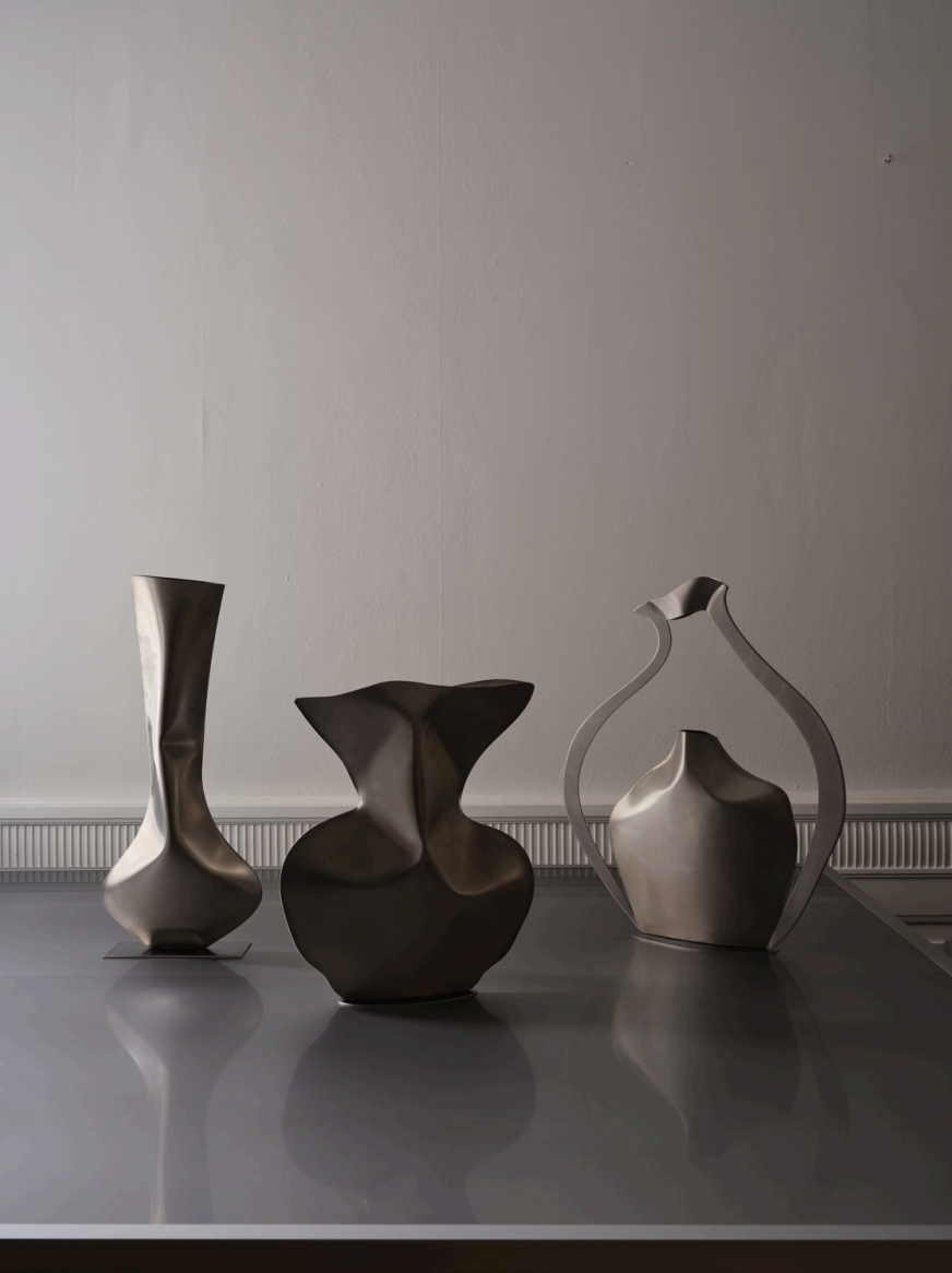DZ-V-2026-007 STAINLESS STEEL VASE by Duzi Objects