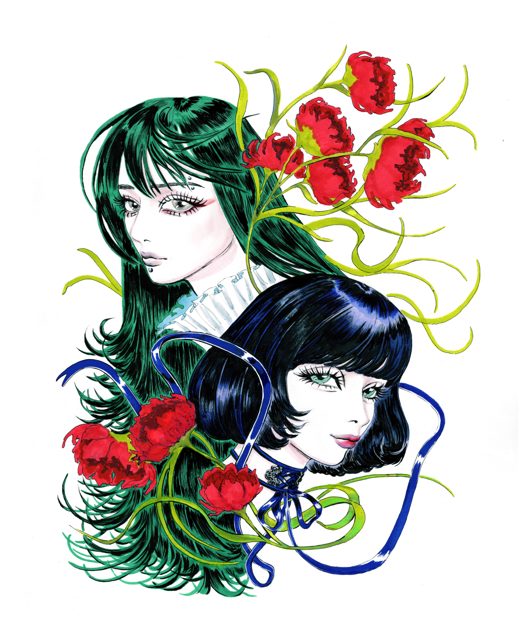 Peonies
Ink & Marker on Bristol