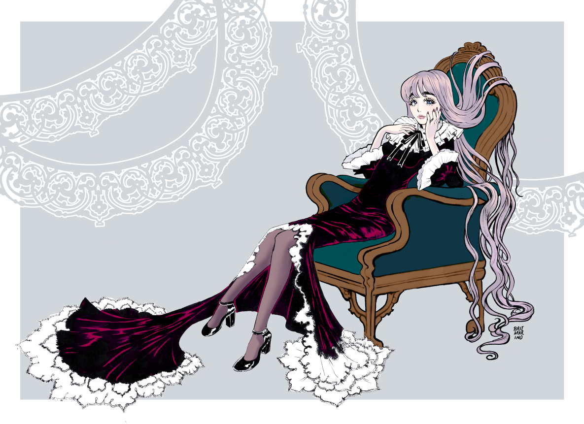 The Model in Lace, 2026
Ink & Digital Color.