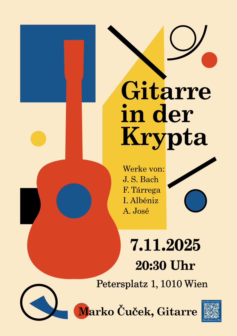 Gitarre in der Krypta