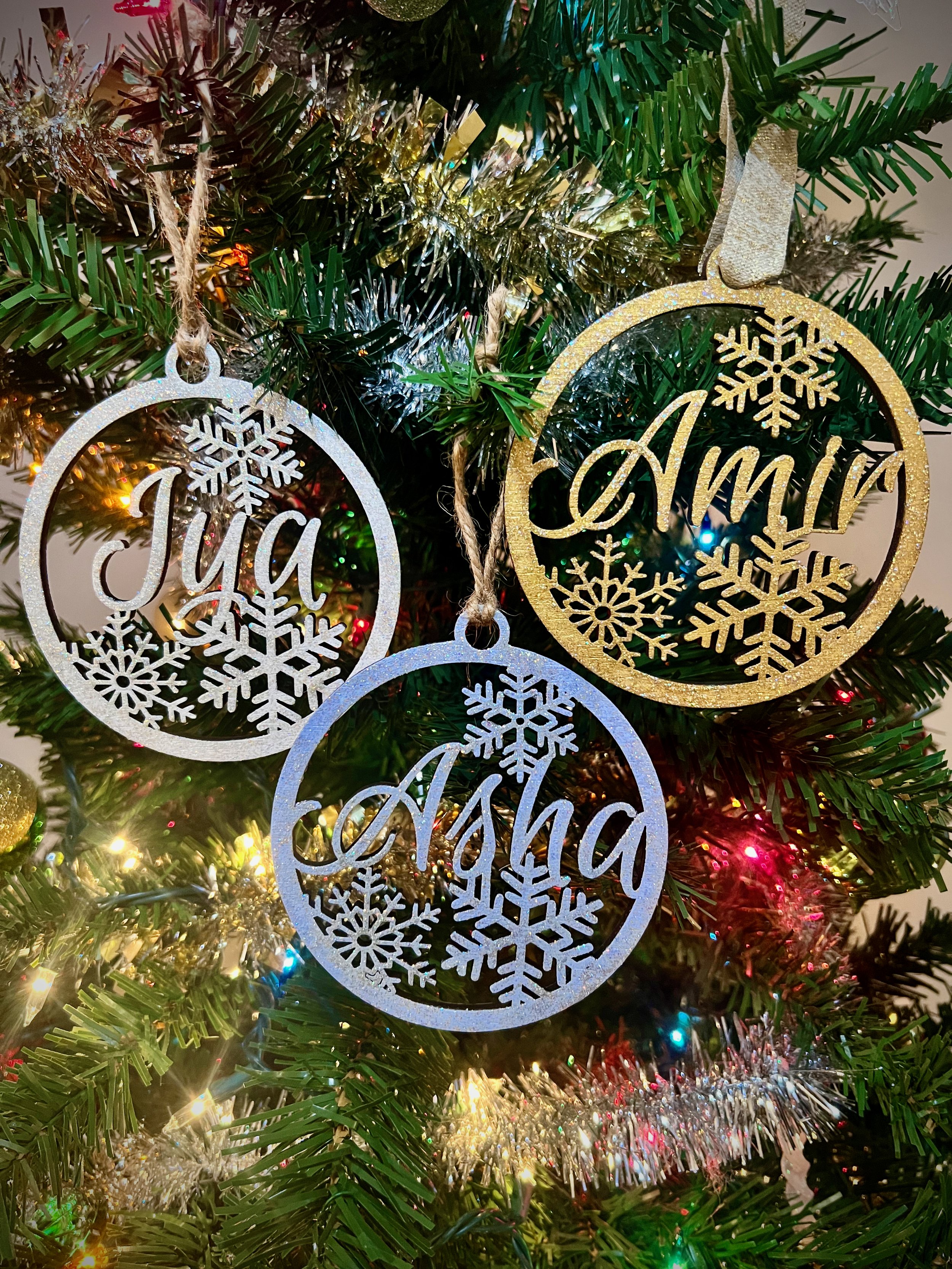 Custom Name Christmas Ornaments