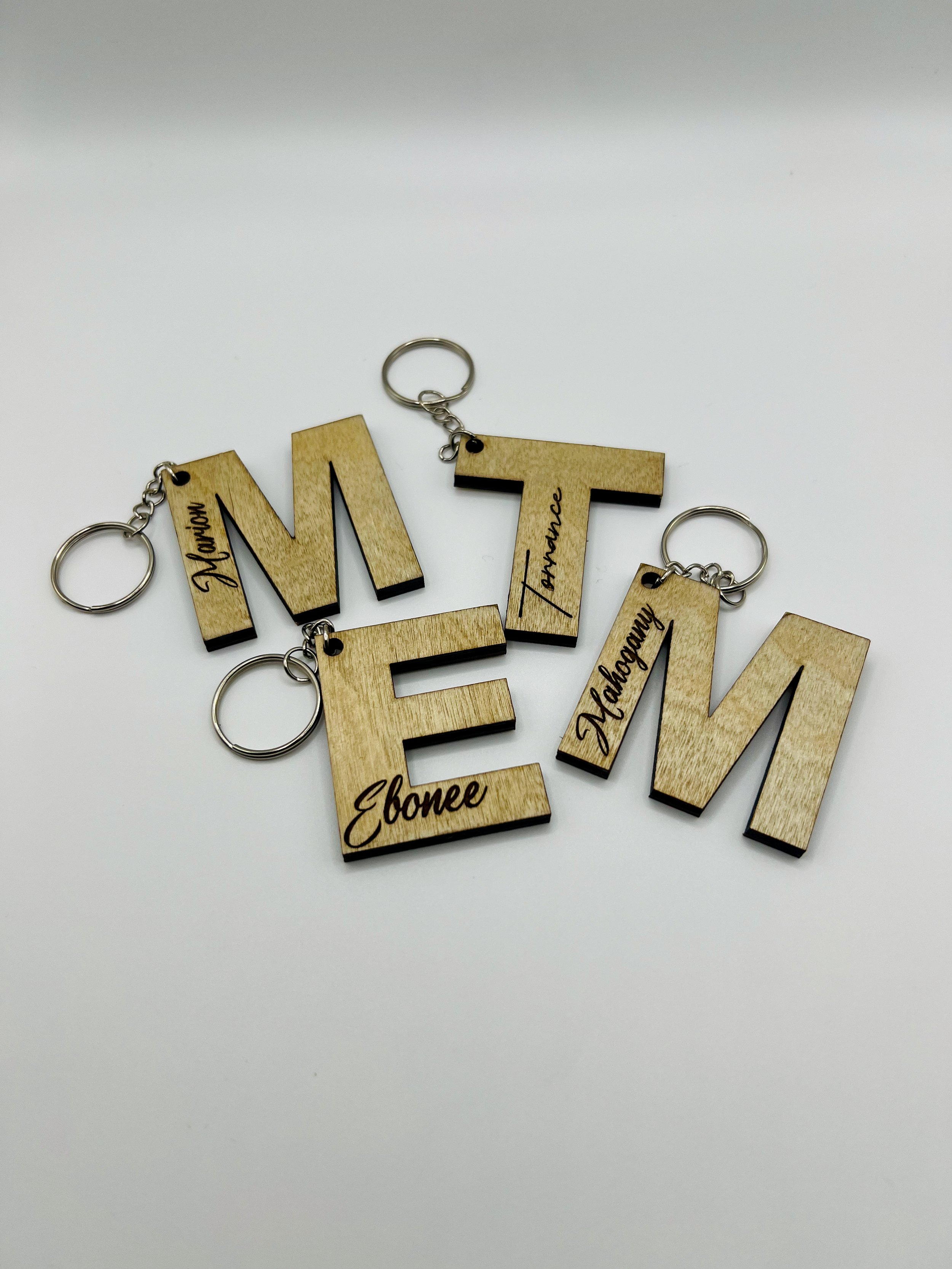 'Big Letter' Name Keychain