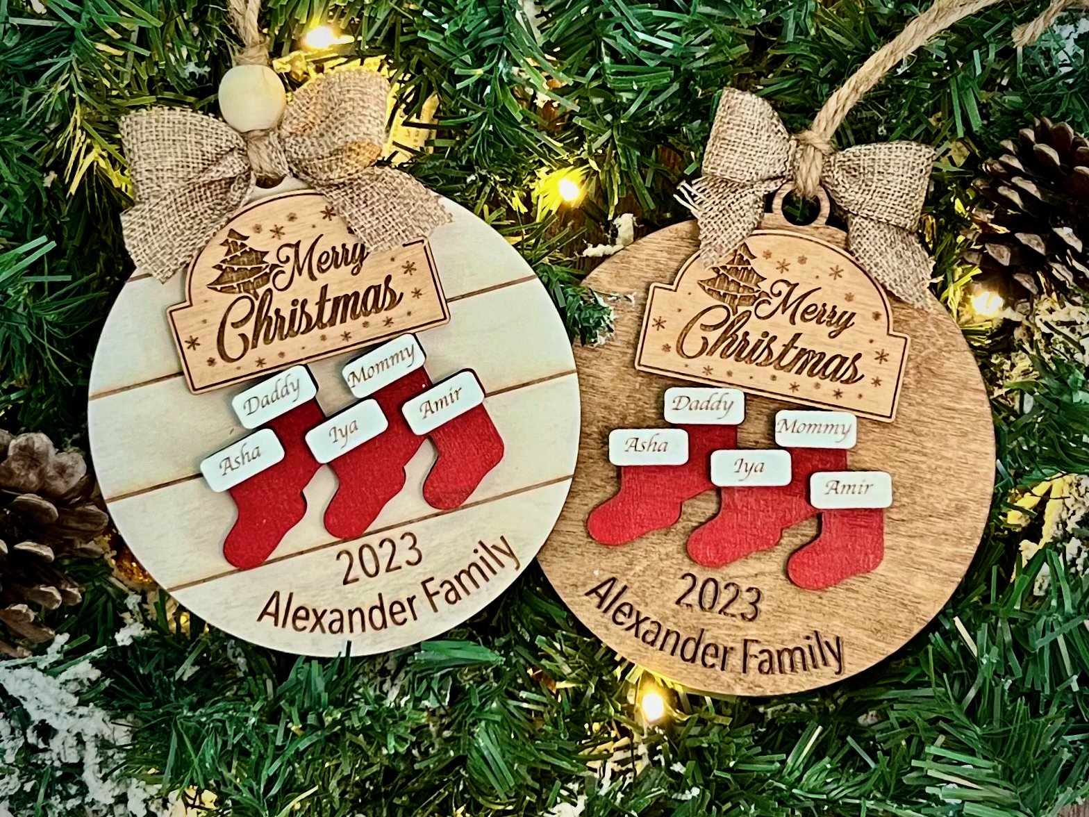 'Christmas Stocking' Tree Ornament