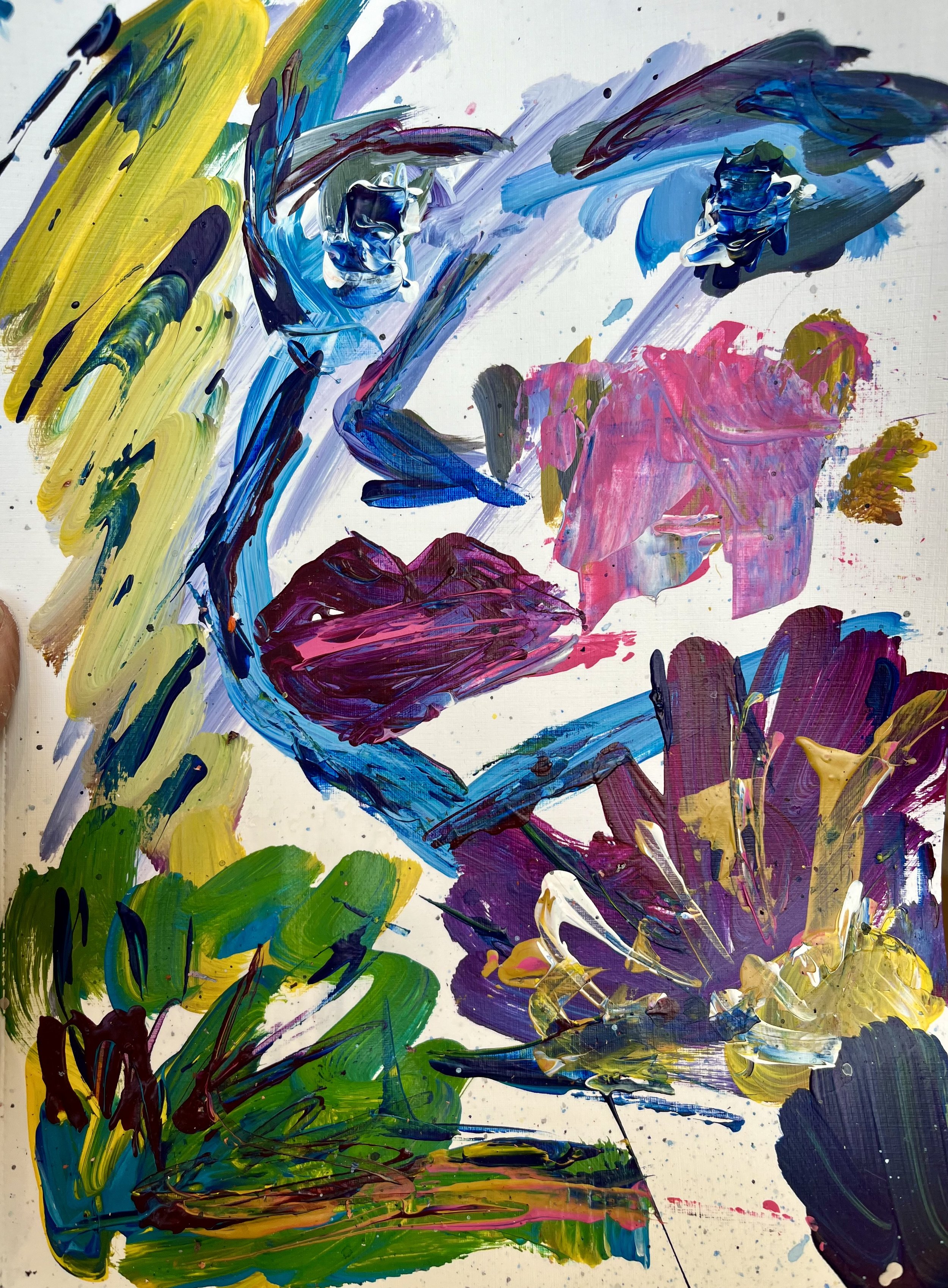 "Wild Flower Girl" © Acrylic on canvas paper, (8"x11") painted to "Wild Flower' by Tom Petty.