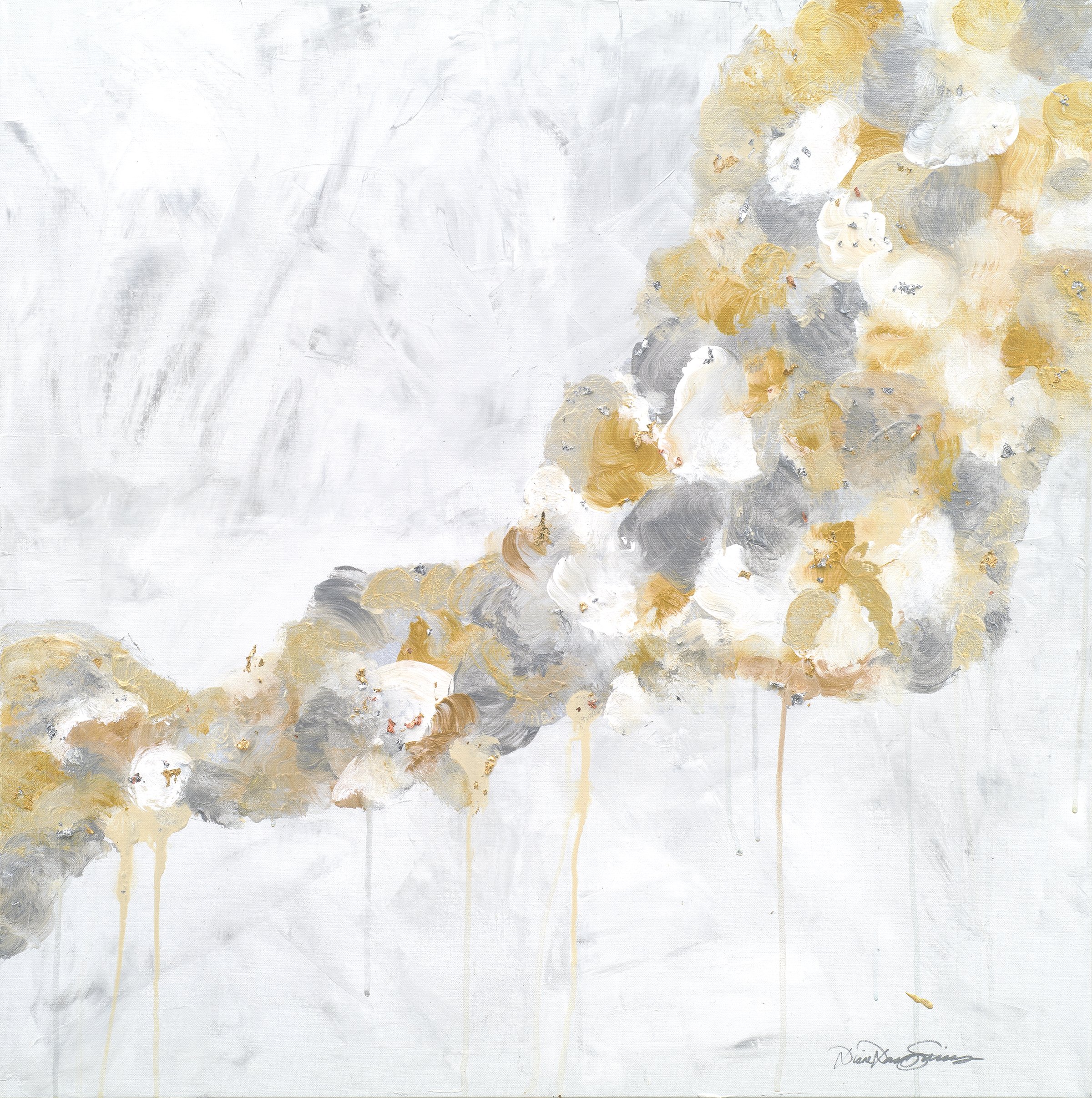 "Celestial Flow" - 30" x 30" -Acrylic on canvas .