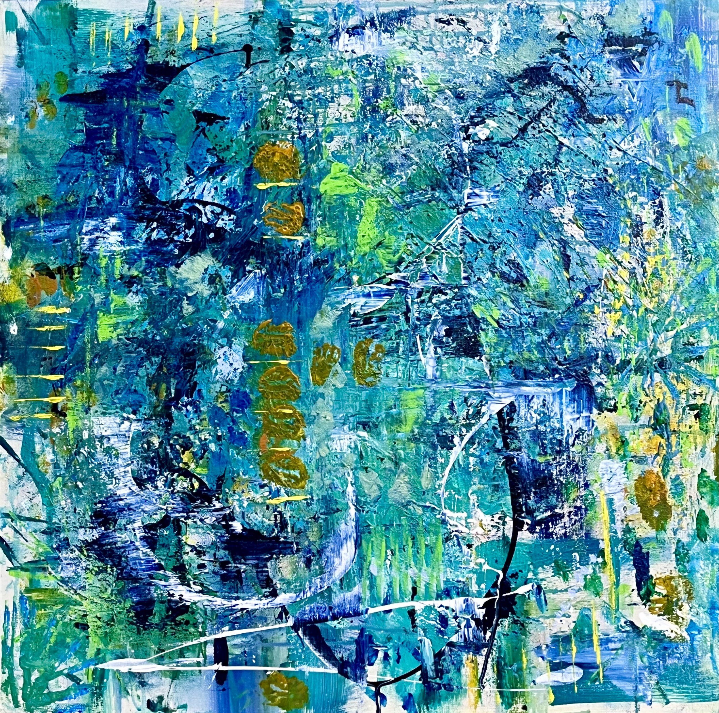 "Feeling Good" ©- Acrylic on Canvas (36"x 36")
Painted to the music of Van Morrison