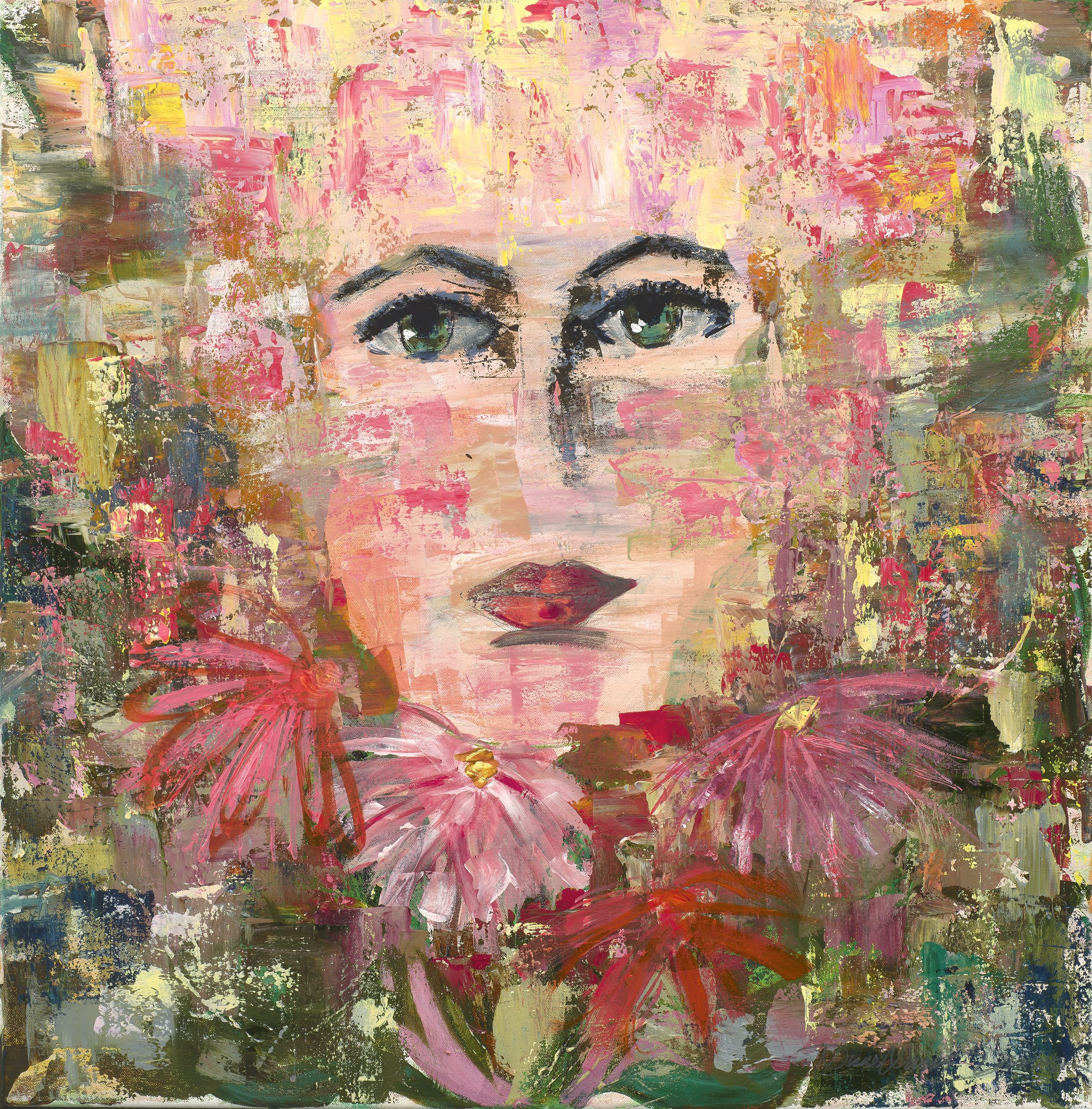 "I See You"© Acrylic on Canvas ( 36' x36") Inspired by Women's Stories & Writers everywhere.