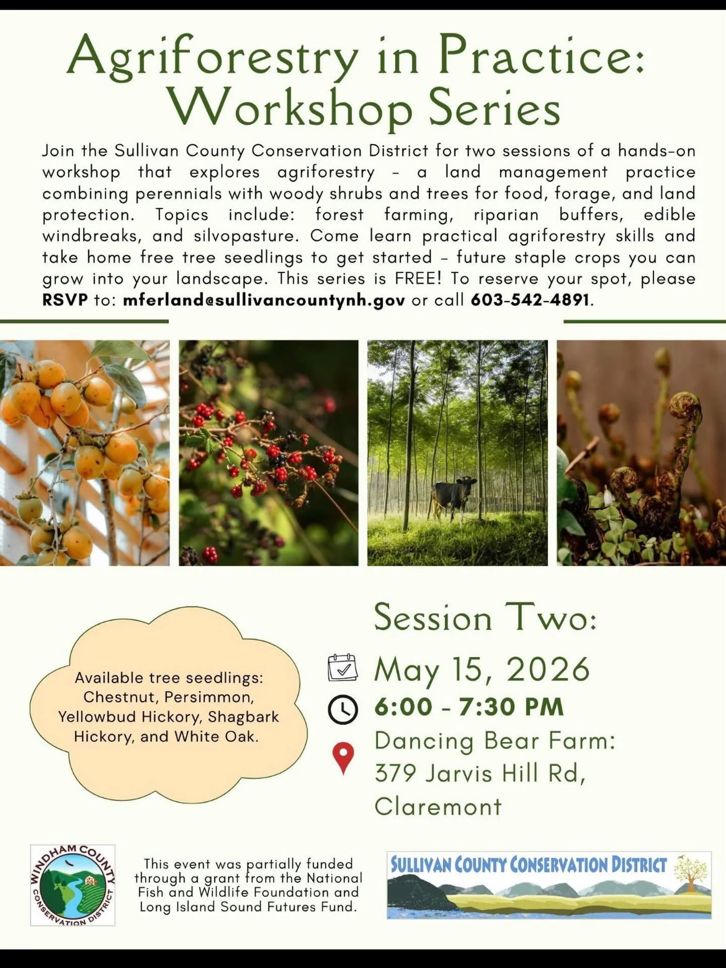 This workshop has been moved to tomorrow Friday 5/15 from 6-7:30 due to today&rsquo;s rain. There&rsquo;s still time to register! Not only is this class free, but you get a $50 stipend for attending, plus free trees!