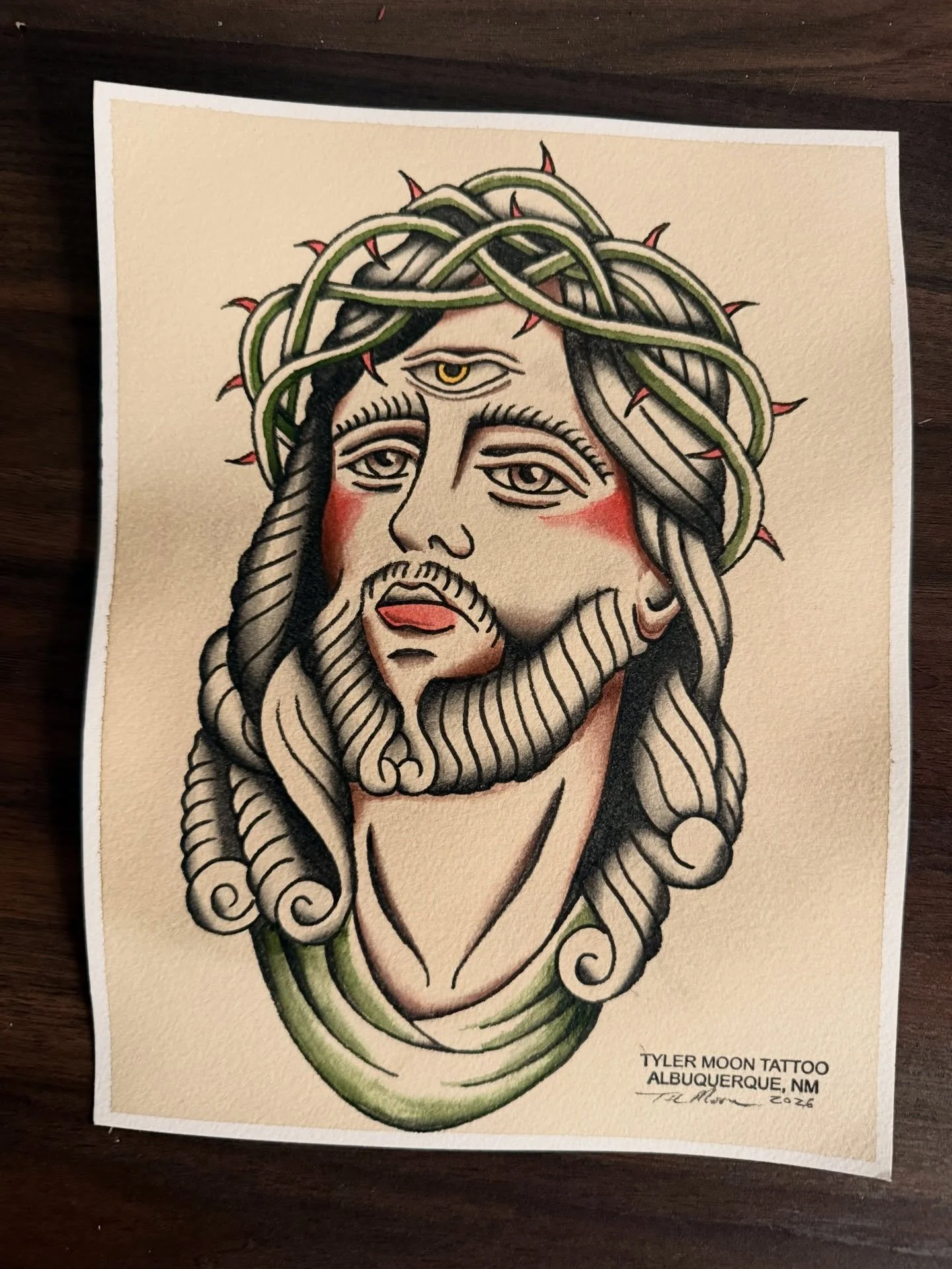 A painting inspired by my recent exploring of Thich Nhat Hanh&rsquo;s book Living Buddha, Living Christ which explores the crossover between the respective practices. The aspects of Christian Mysticism are really cool to learn about.