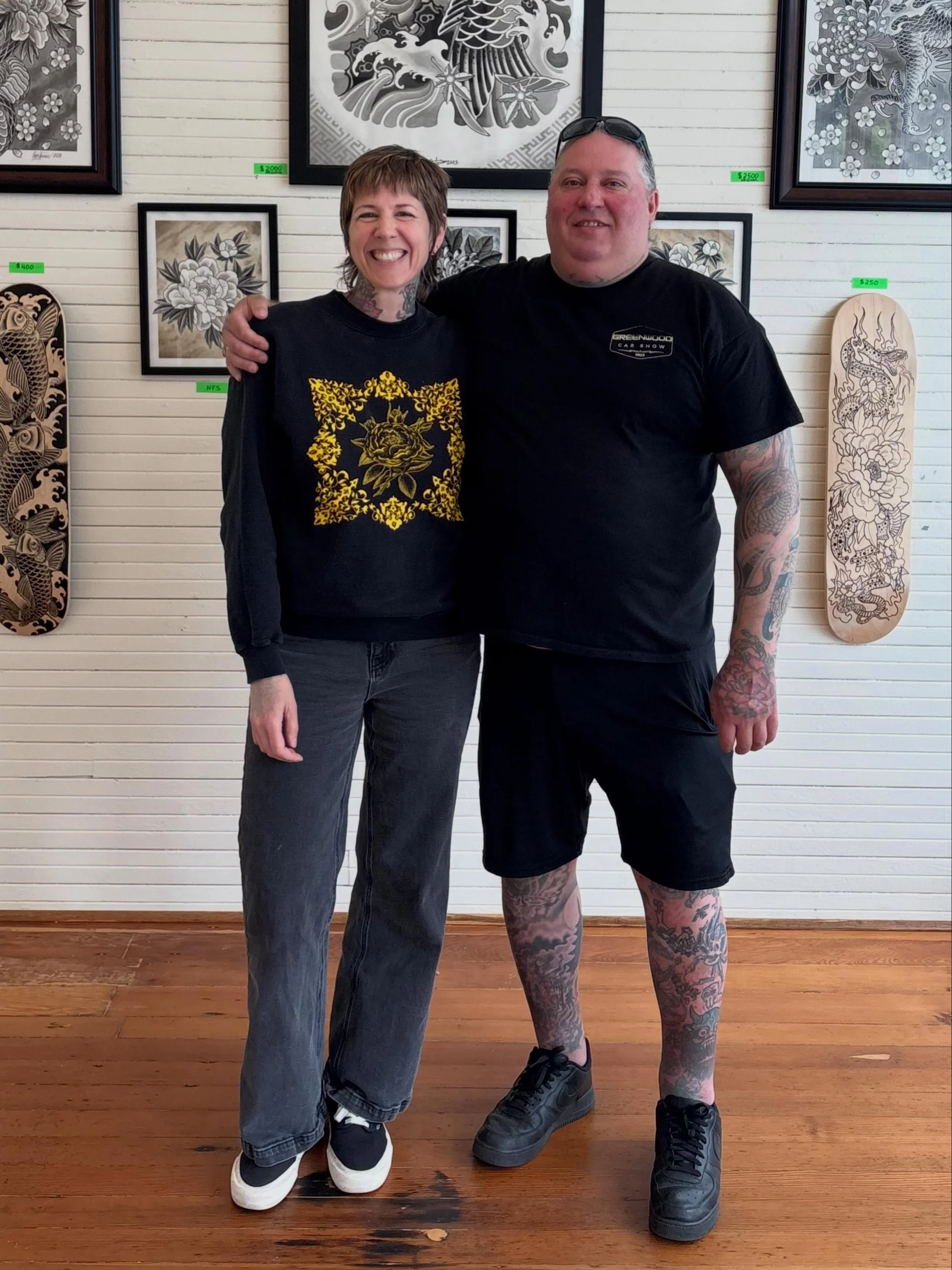 Yesterday in Seattle I had the opportunity to pop over for a private viewing of @chiefchadula&lsquo;s solo show at @eightrosesgallery. Y&rsquo;all it&rsquo;s an absolute privilege to get to see 30 years of tattooing all in one room. This Saturday Jun