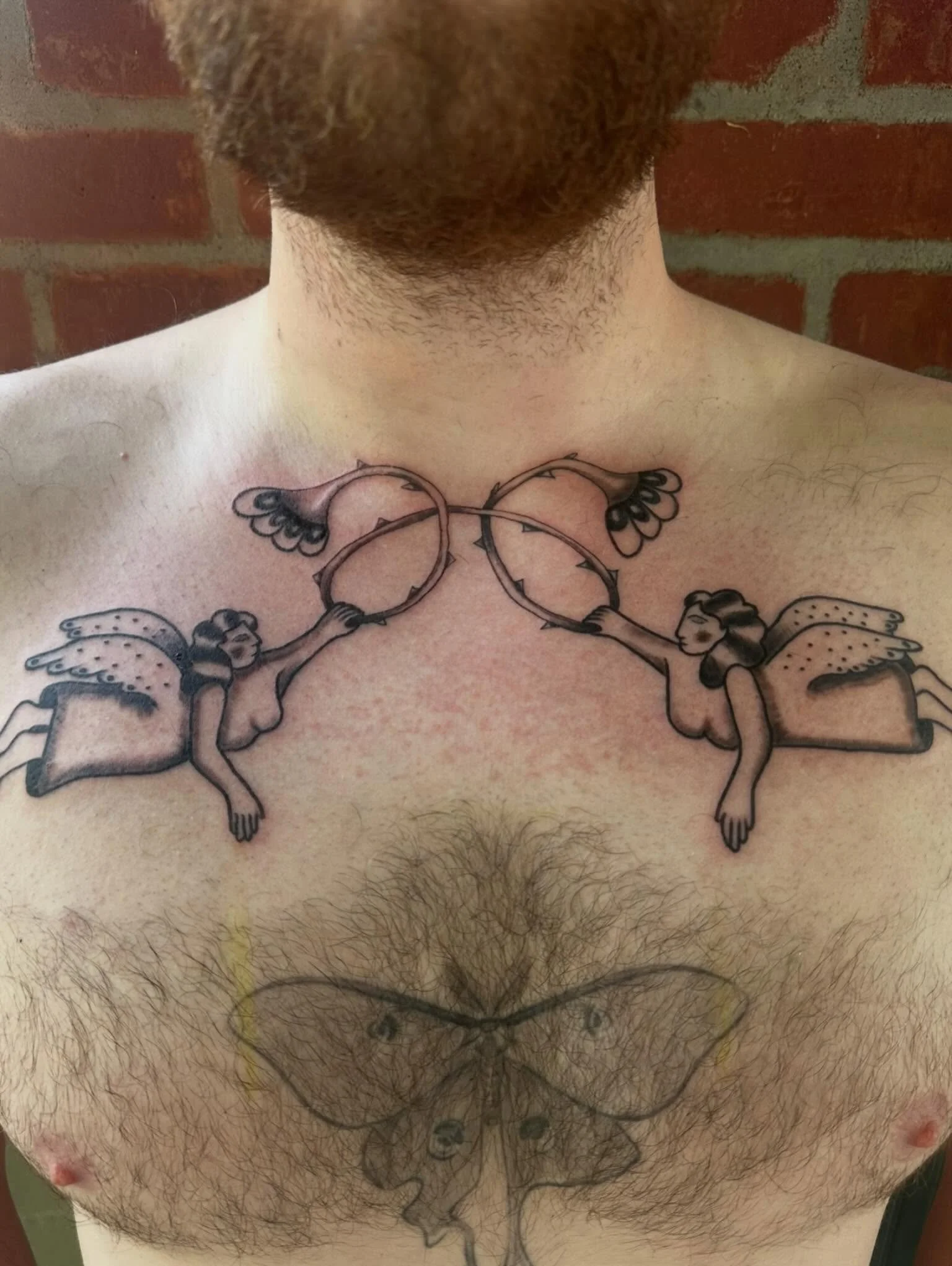 A very sweet one by @mamalilylew
(Lower moth not by Lily)

Lily tattoos by appointment and you can reach her via dm