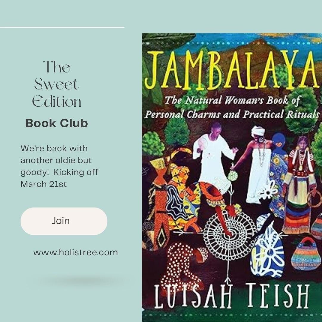 Book club is returning! This time we&rsquo;re bringing back a book we read years ago and often incorporate some of the rituals in our retreats! 

@luisahteish book: Jambalaya! Join us March 21st for our kickoff session! 

www.holistree.com

#bookclub