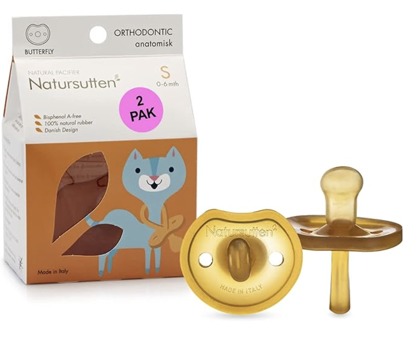 Young Honest Mother Recommends Natursutten Natural Rubber Pacifiers