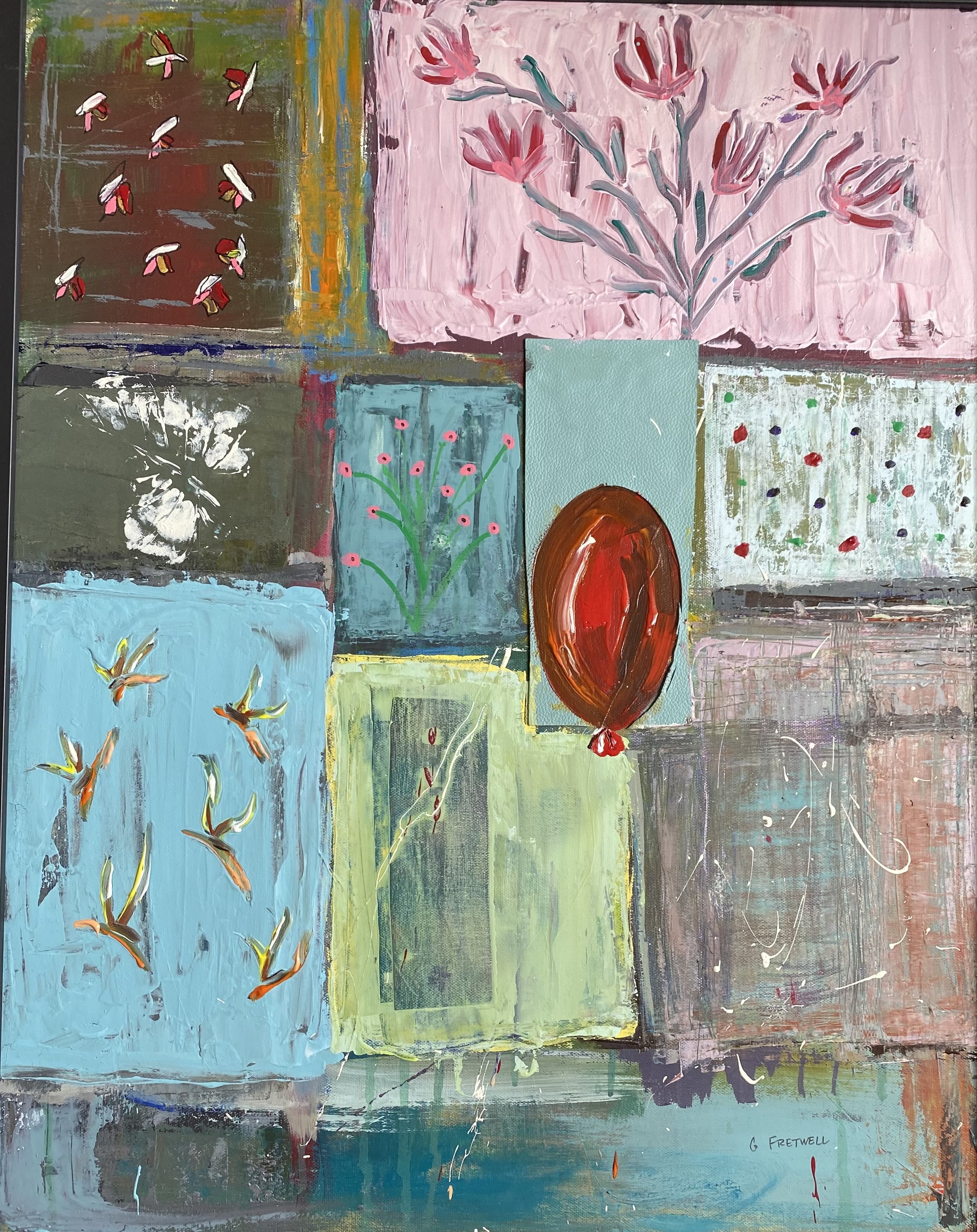 Balloon & Flower; 28 x 22 in (71.12 x 55.88 cm); $900