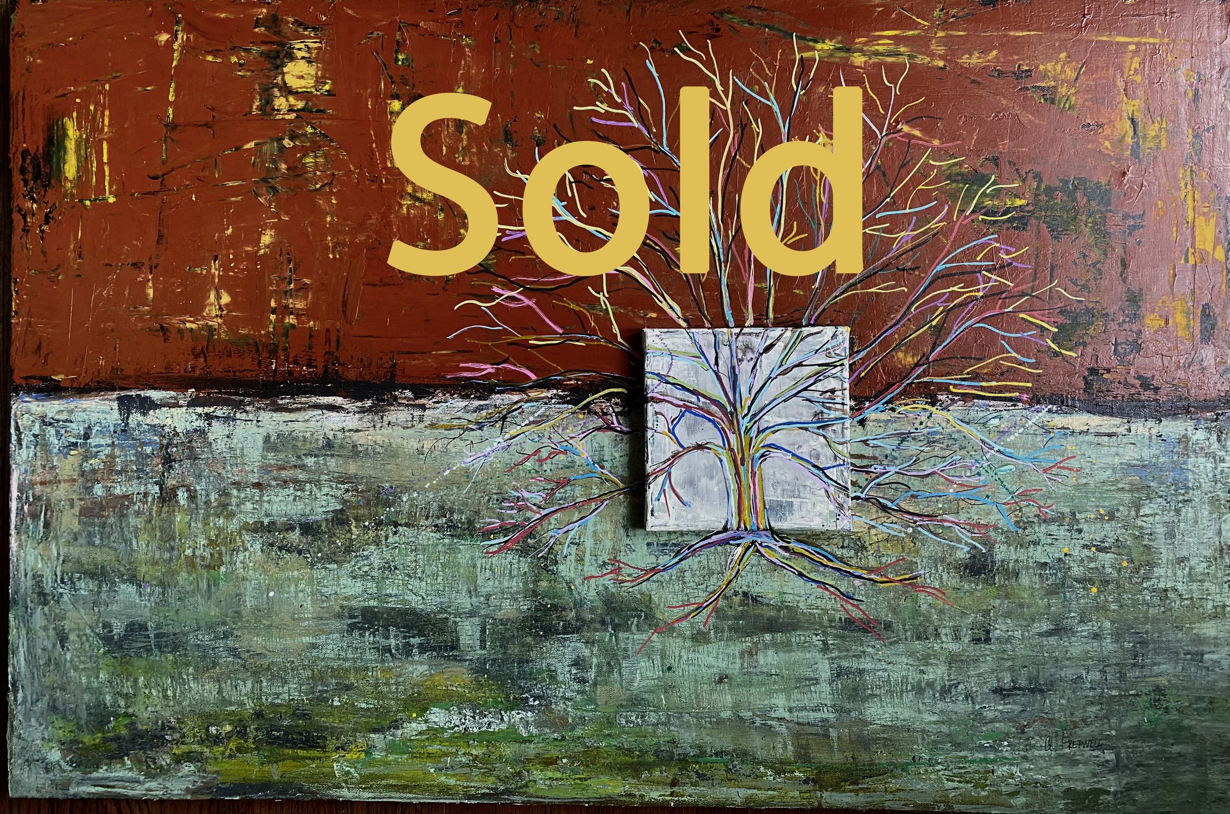 Roots. 36 x 24 in (91.44 x 60.96 cm); $1300.00