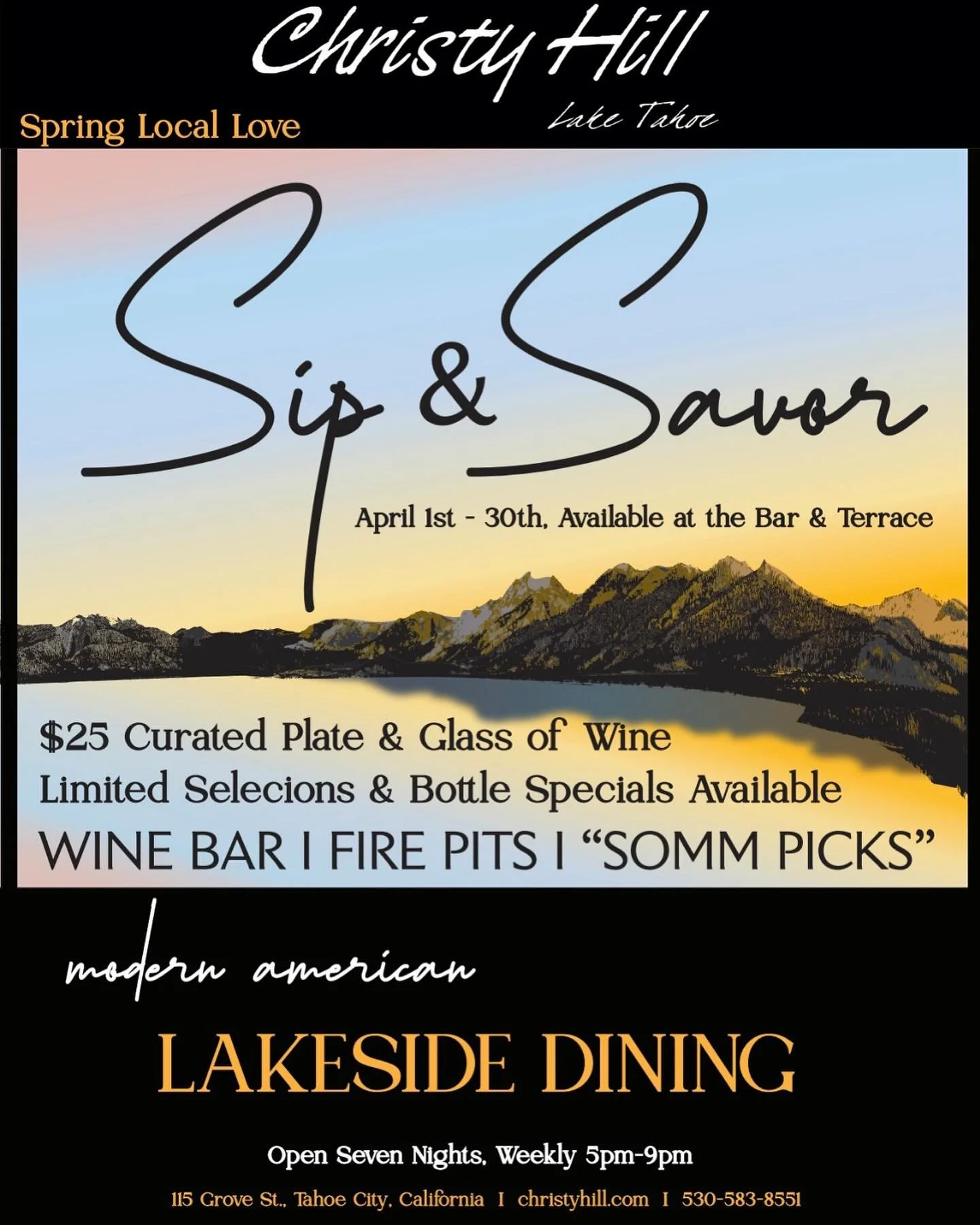 For the Month of April!