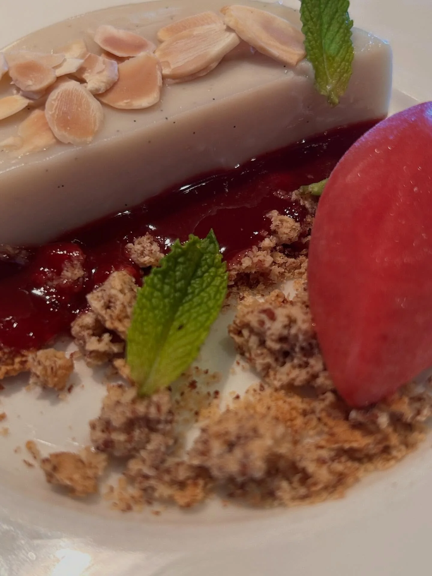 New desserts from sous chef Osman.
As we lean into spring, we&rsquo;re bringing in a few new sweets&mdash;perfect after a day at the lake.

Bianco mangiare, our almond panna cotta&mdash;light, delicate, and just sweet enough.
And our coffee, featurin