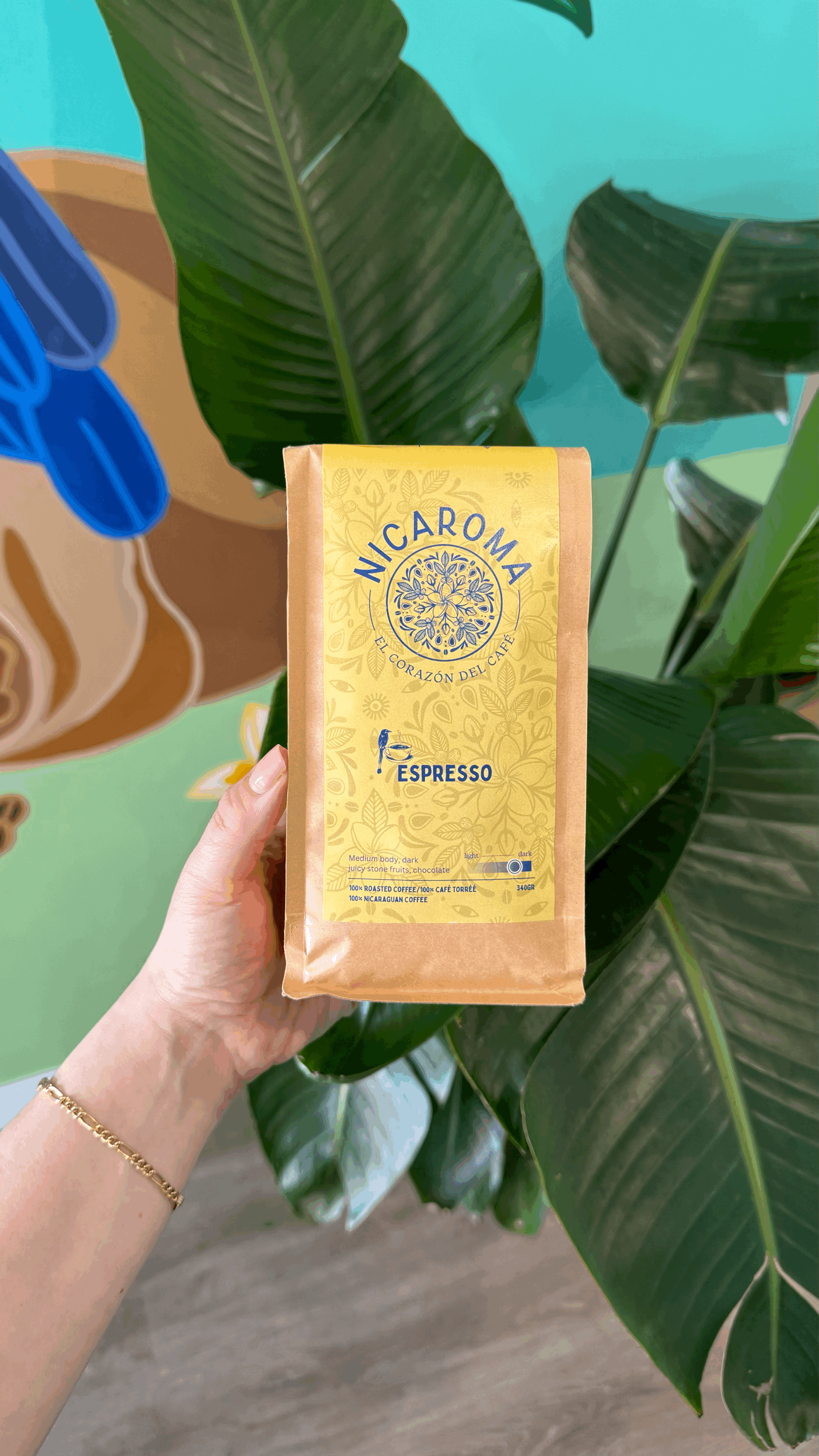 Nicaroma Café Espresso Blend - 100% Nicaraguan Coffee / 100% Café Nicaragüense 340g