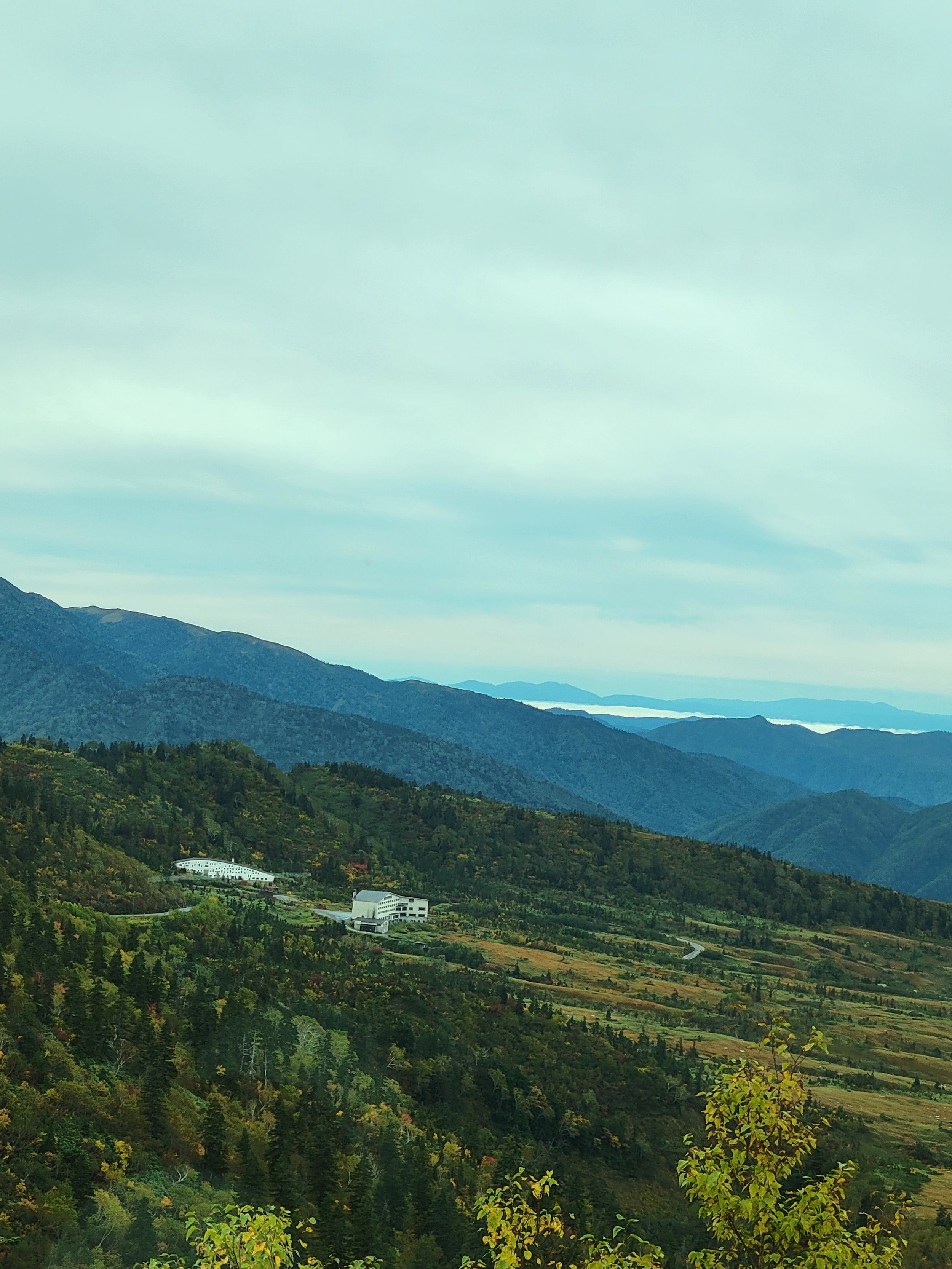 The view from the bus on our way up to Murodo. This is the Midagahara and Tateyama So hotel/lodges