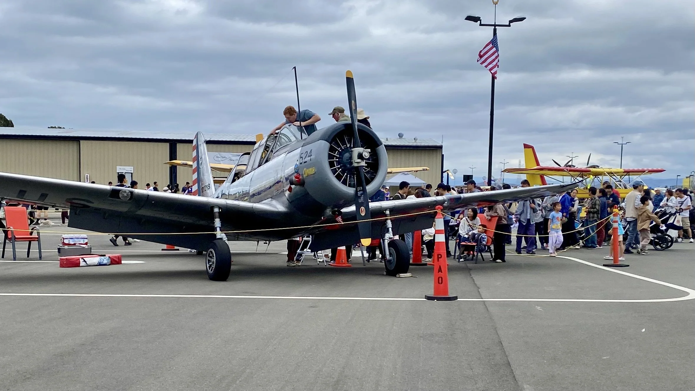 Palo Alto Airport Day was a rousing success, with Annie being an incredibly popular attraction for the attendees.