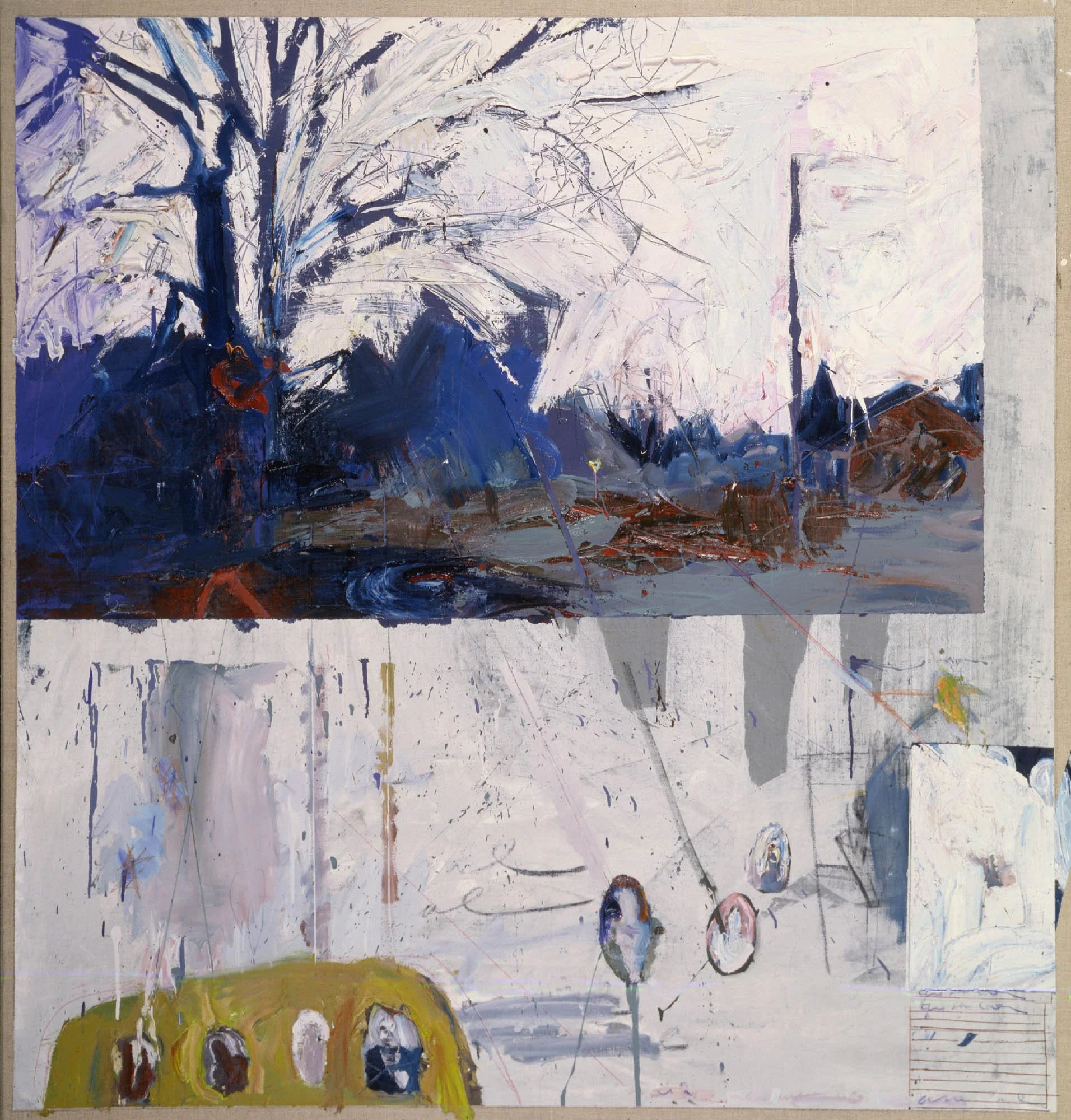 Thanatopsis on White, 1985, oil on linen, 50 x 48 in.