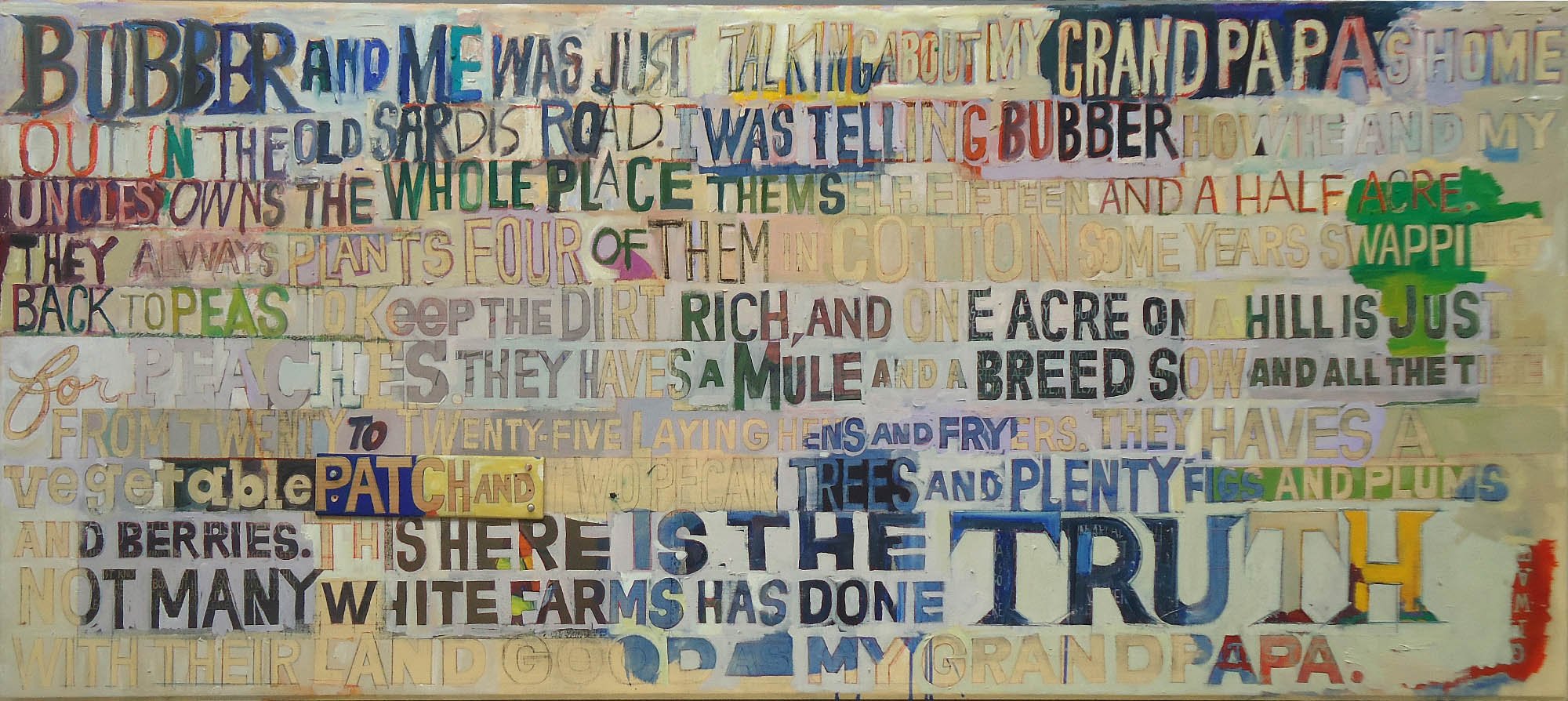 Bubber (The Heart is a Lonely Hunter), 2014, oil on canvas, 69 x 90 in.