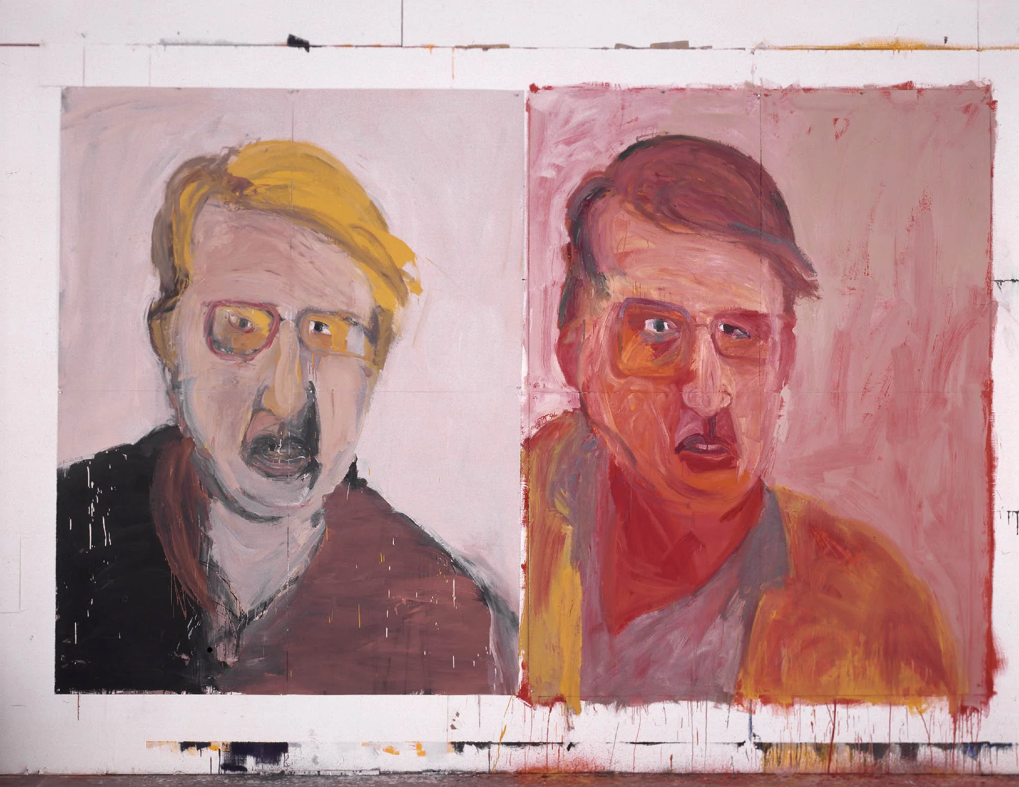 Bill Field, 1995, graphic designer, oil on paper, 100 x 76 in. each