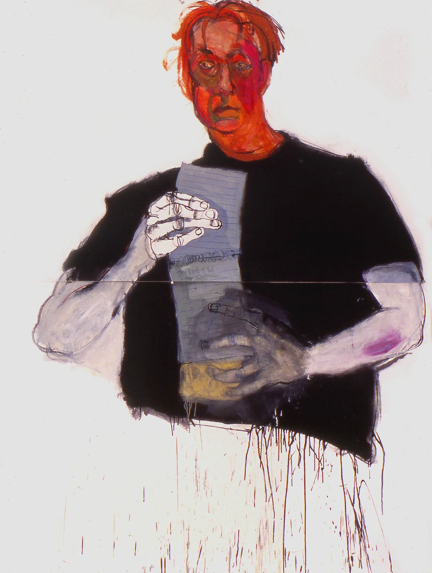 Dennis Jarrett, poet, 2001, oil on paper, 80 x 60 in.