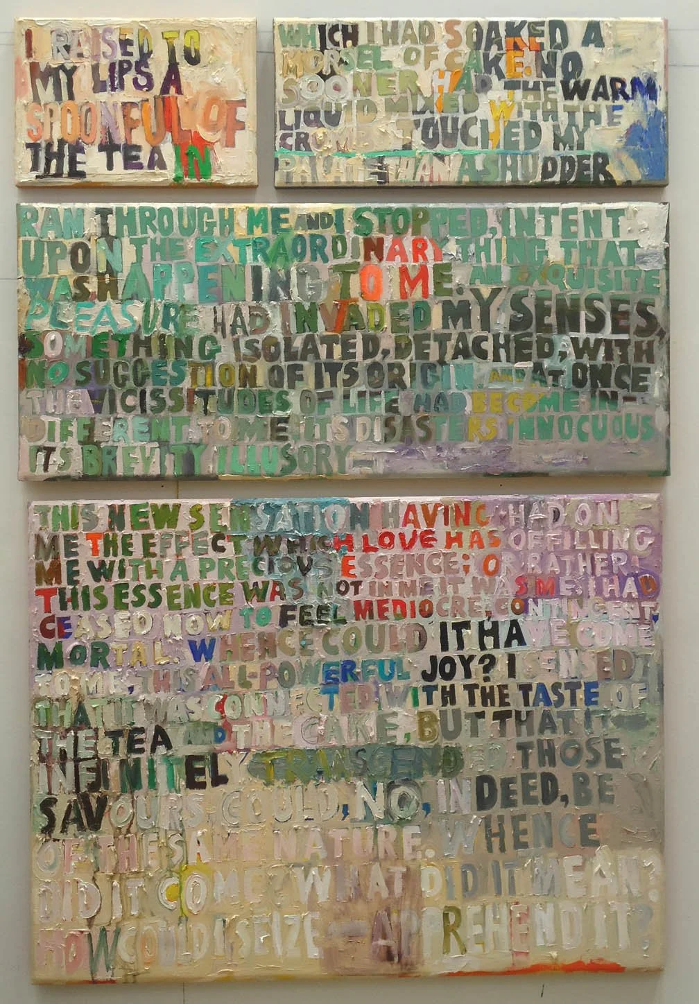 Proust, 2014, oil on 4 canvases