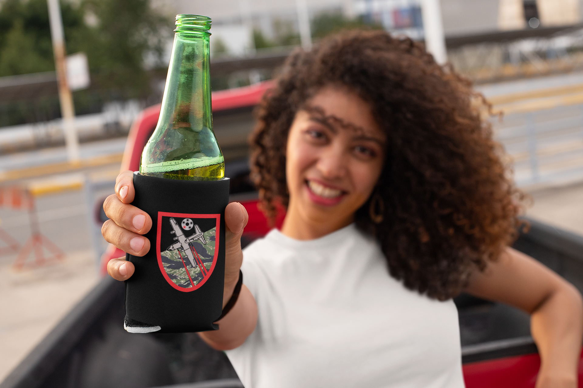 AC-130 Throwback Patch Beverage Coolie (Black)