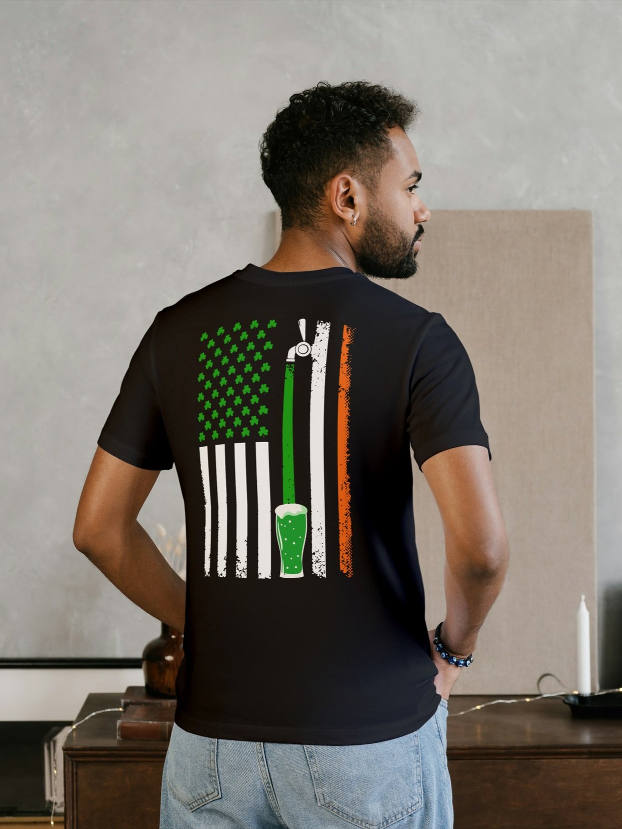 American Irish Beer Pour Flag Tee - FTSO Clothing Co