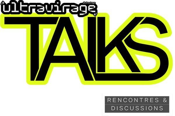 Logo avec le texte "ultrographique TALKS" en noir et vert fluo, et un sous-titre