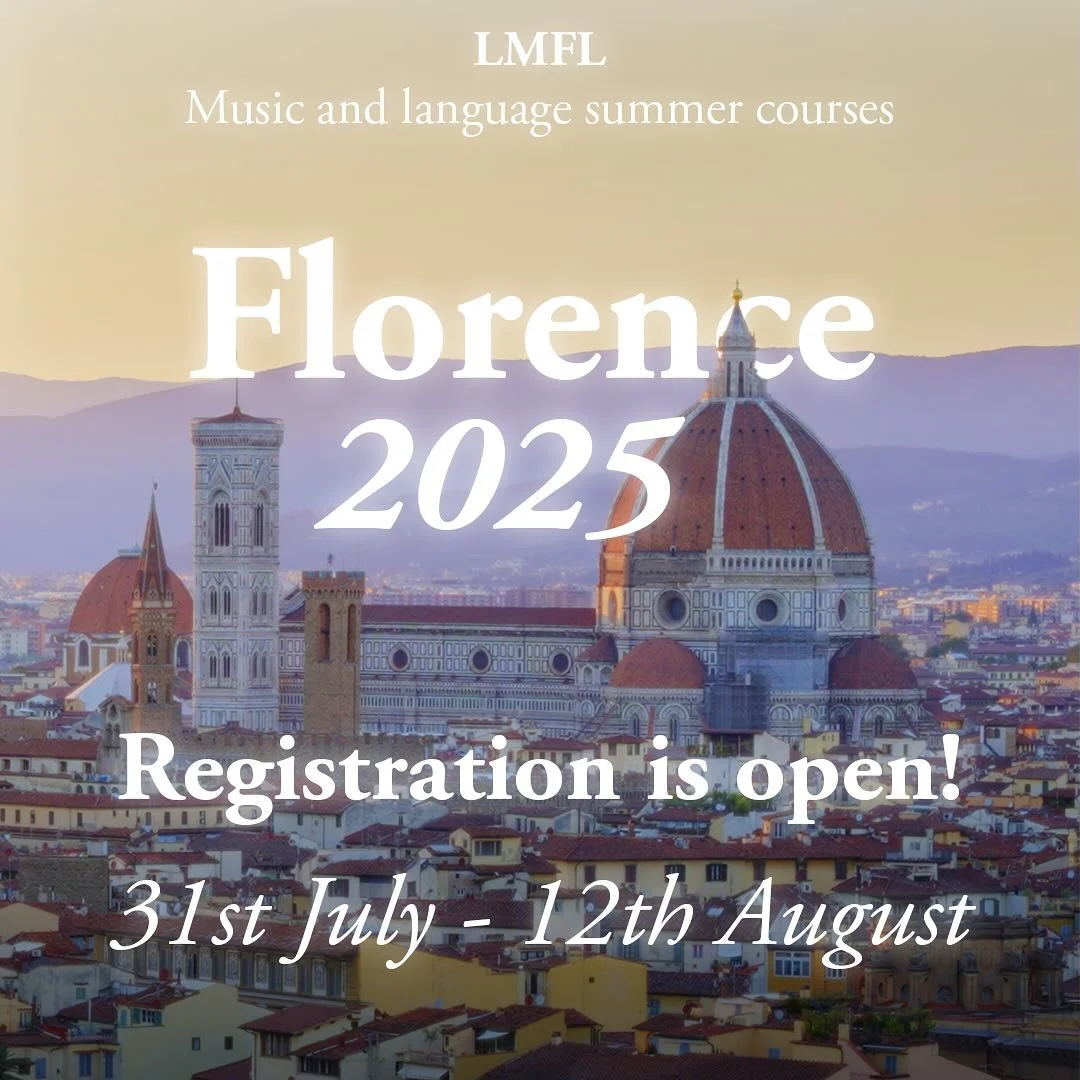 We are delighted to announce that we are returning to Florence for another two weeks of music and language in the summer of 2025! 🎶✨

The course will take place at the Luigi Cherubini Villa Favard in Rovezzano, Florence.
The teaching dates are 31st 