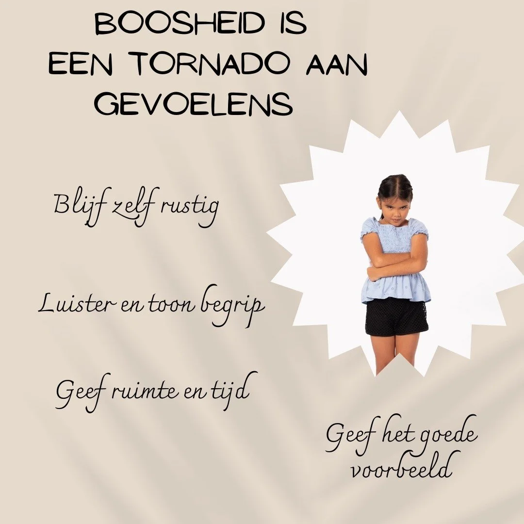 🌪️💢 Boosheid: Een Tornado aan Gevoelens💢🌪️

Boosheid is een krachtige emotie die we allemaal kennen en dat geldt ook voor onze kinderen. Het is essentieel dat we als ouders erkennen dat het ok&eacute; is om boos te zijn. Het is een gevoel dat er 
