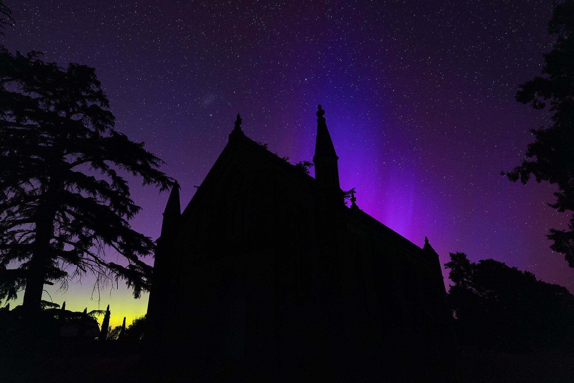Coghills Creek Church, Victoria (21/01/2026  Aurora Australis)