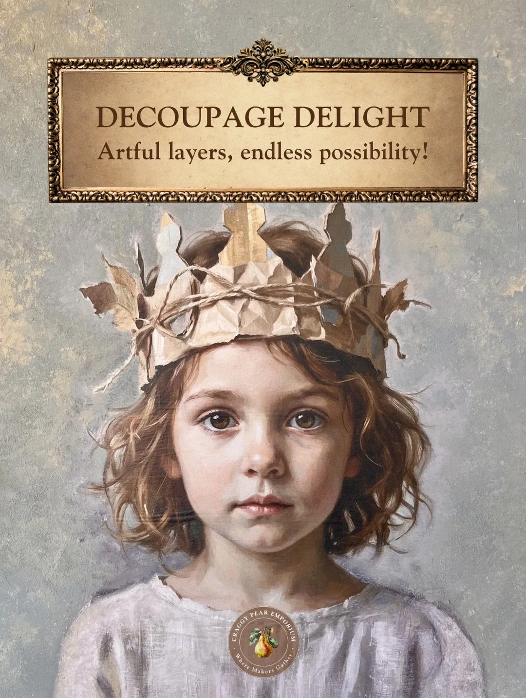 Have you seen her&hellip;
She stopped us in our tracks!

One of the stunning new Mint By Michelle decoupage papers has arrived in store &mdash; and we are completely smitten!

And the best part?
You can learn how to create something just like this!

