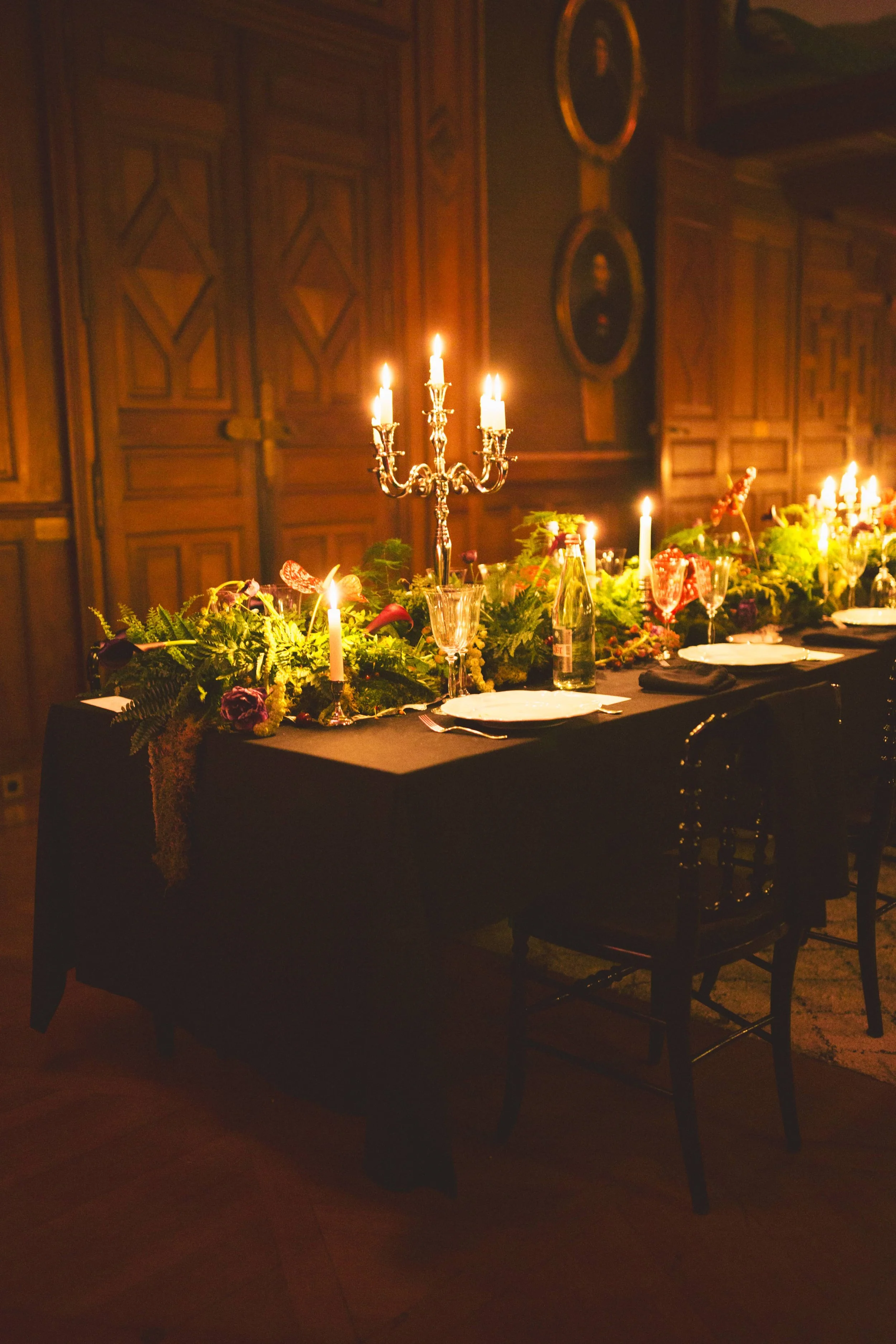 Chemin de table ambiance forêt