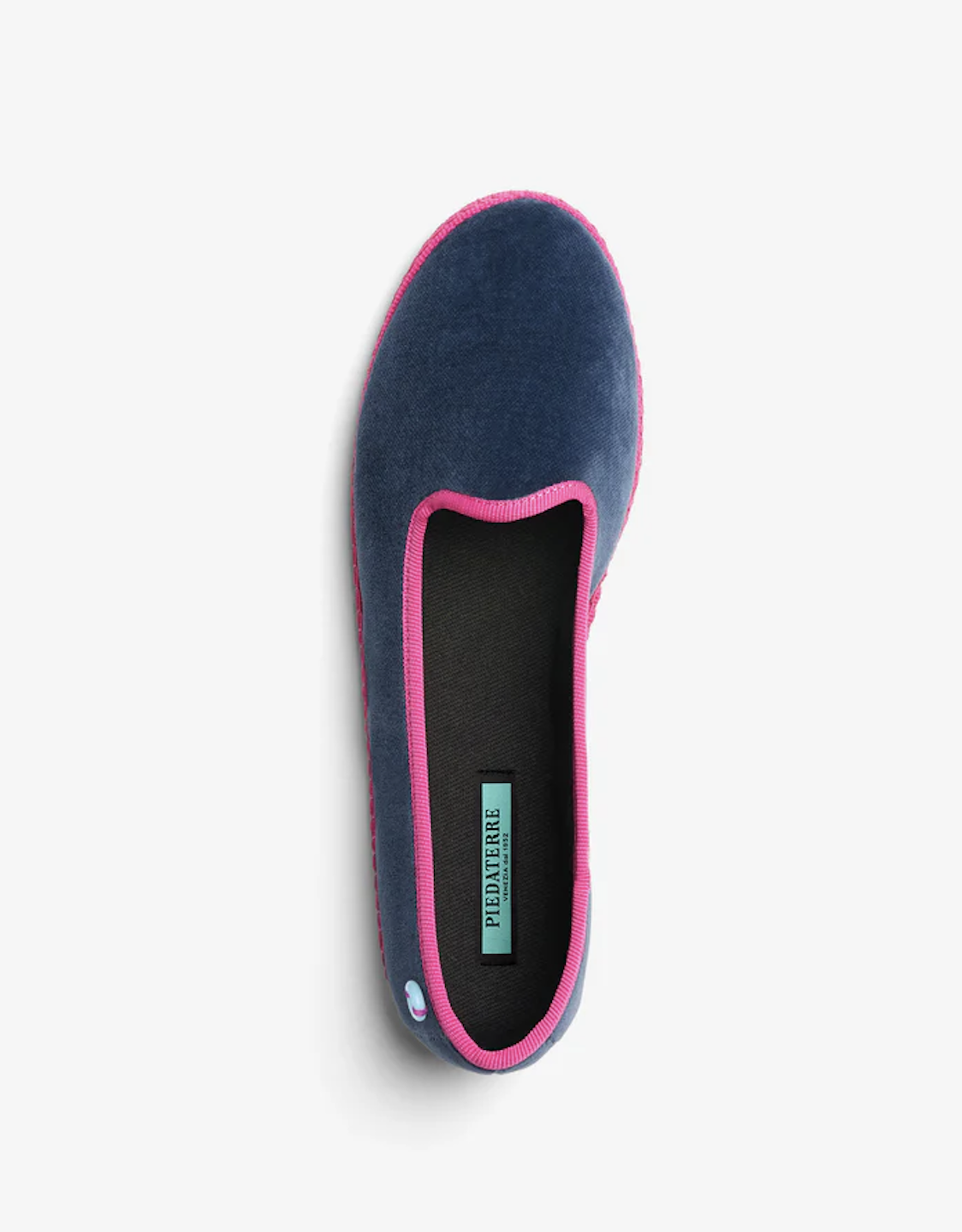 Piedaterre - Modigliani - Bicolore - Azzurro Adriatico - Fuxia _Veluto