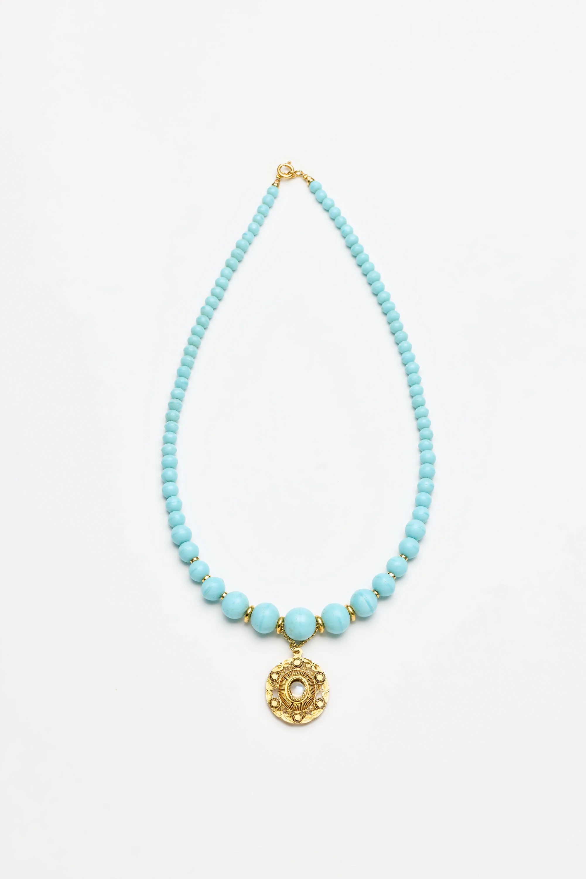 Vintage Costume Jewelry – Samuel Kopp – Lightblue Necklace