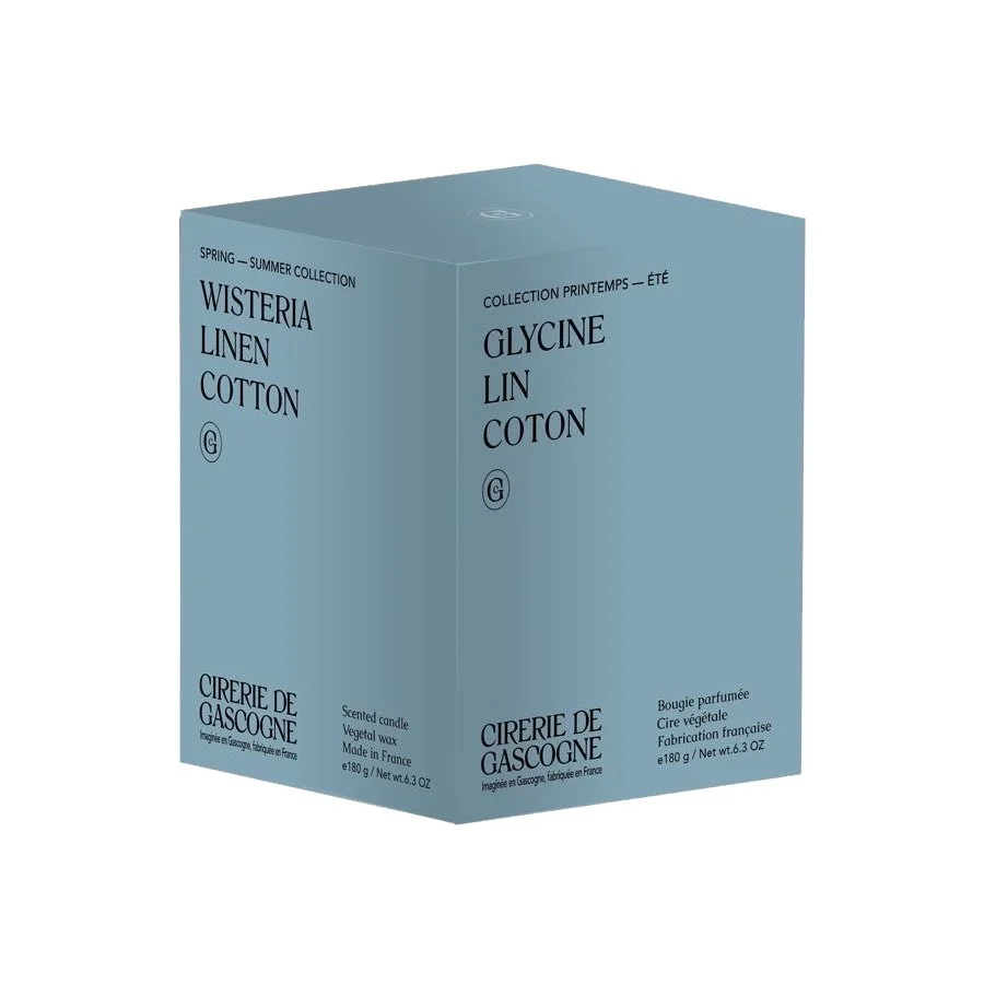 Cirerie de Gascogne – Bougie Parfumée – Glycine - Linen - Cotton