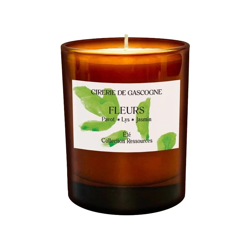Cirerie de Gascogne – Bougie Senteur –  Fleurs: Pavot - Lys - Jasmin