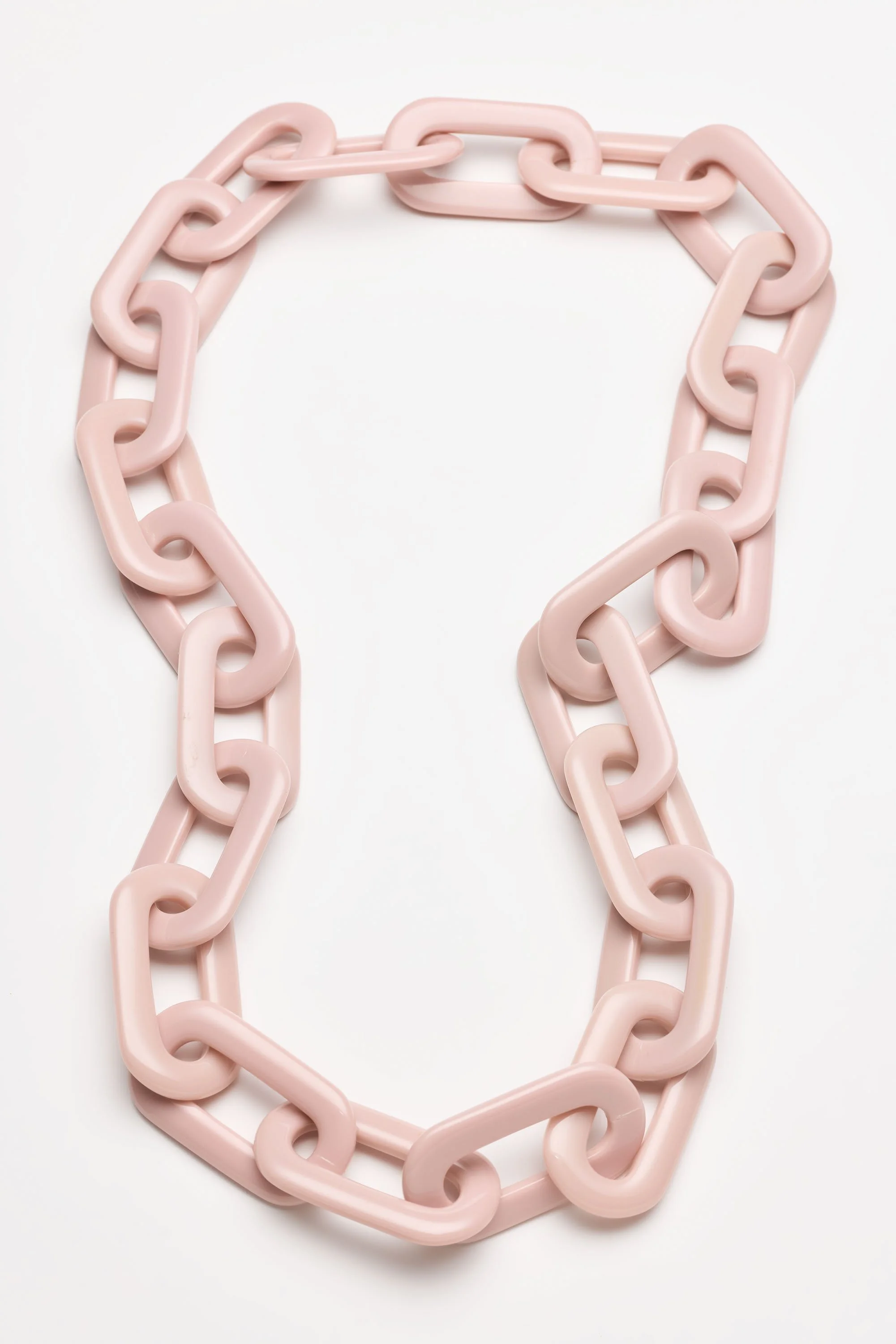 Vintage Costume Jewelry – Paperclip Necklace – Mauve